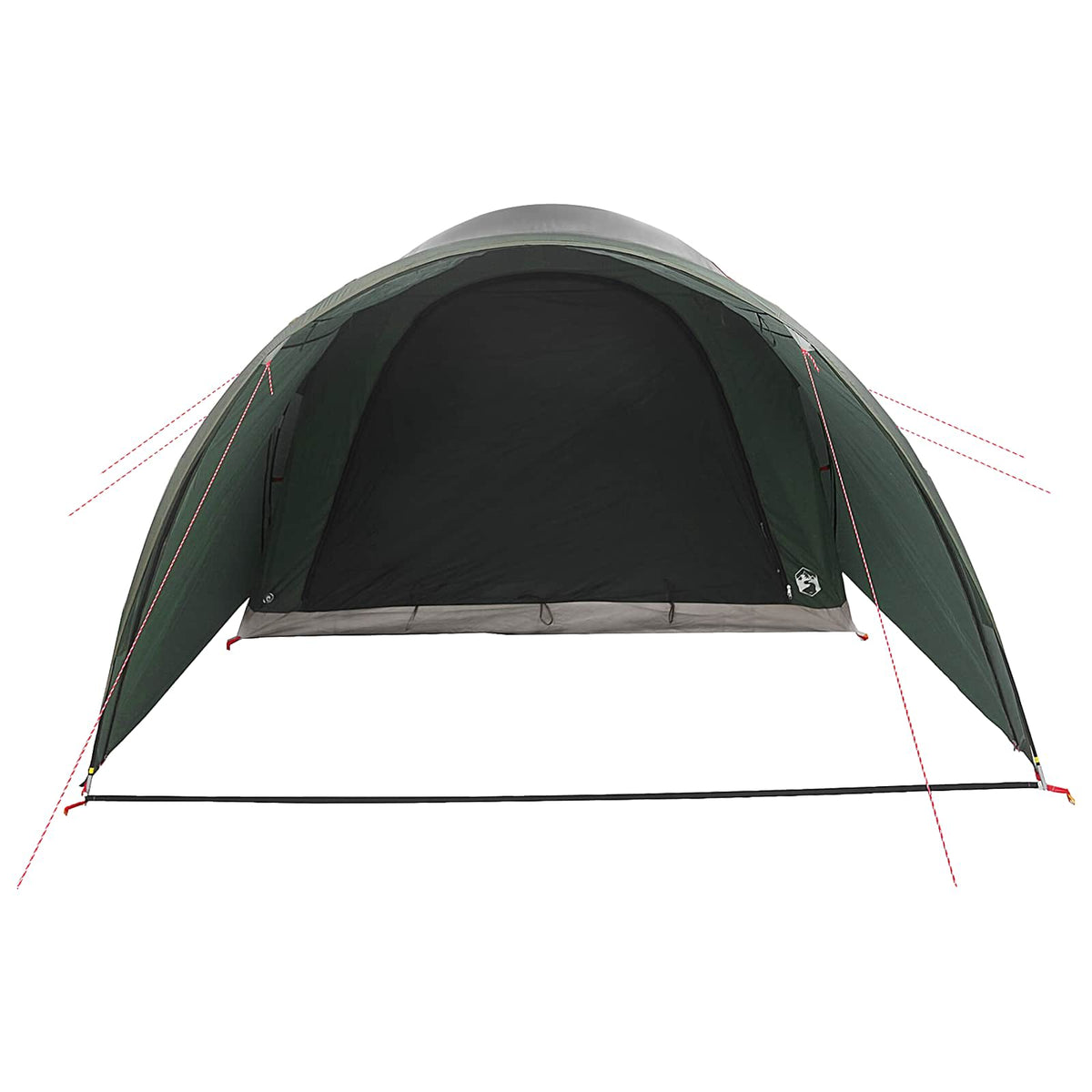 Tunnelzelt Olivegrün 6-Personen Polyester und Stahl