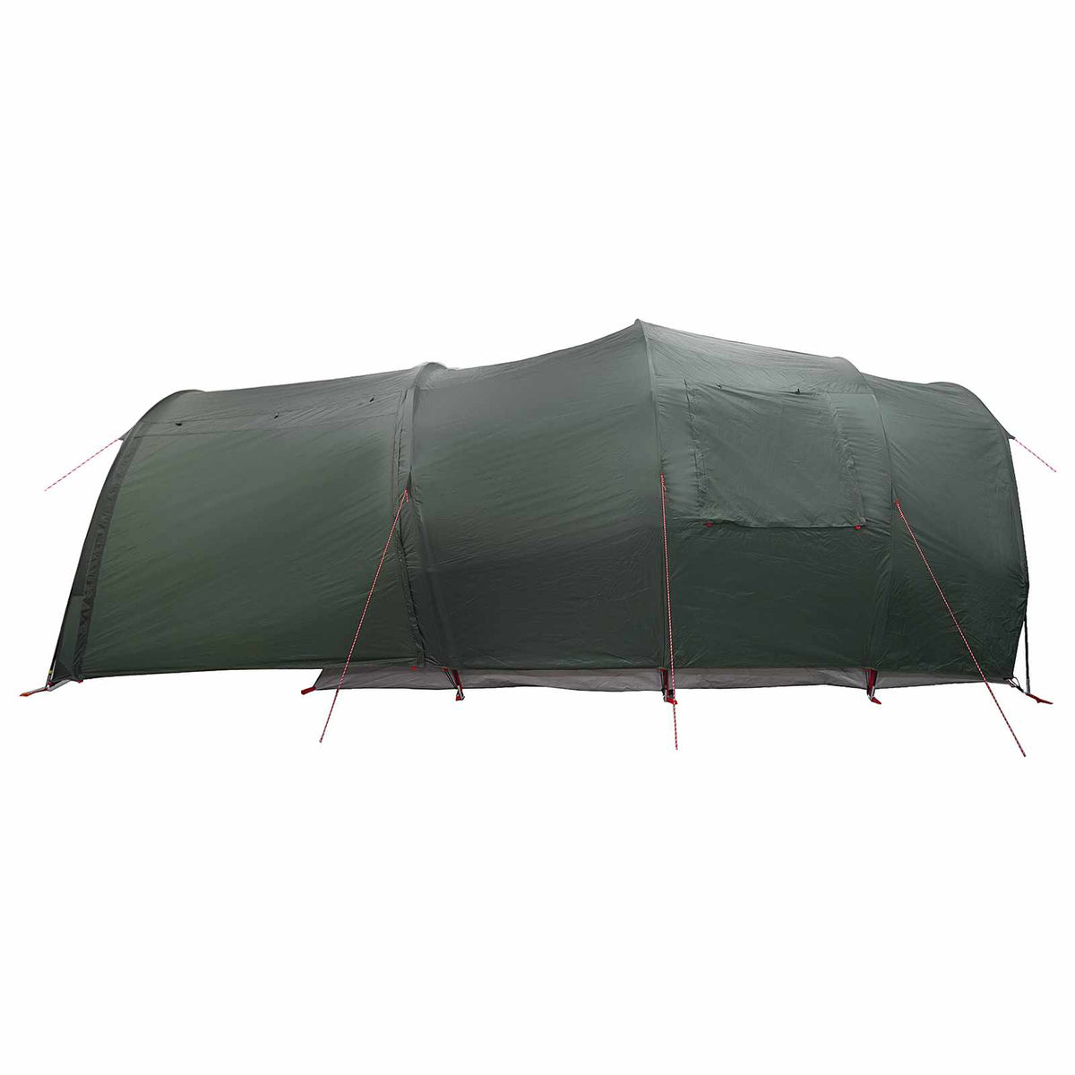 Tunnelzelt Olivegrün 6-Personen Polyester und Stahl