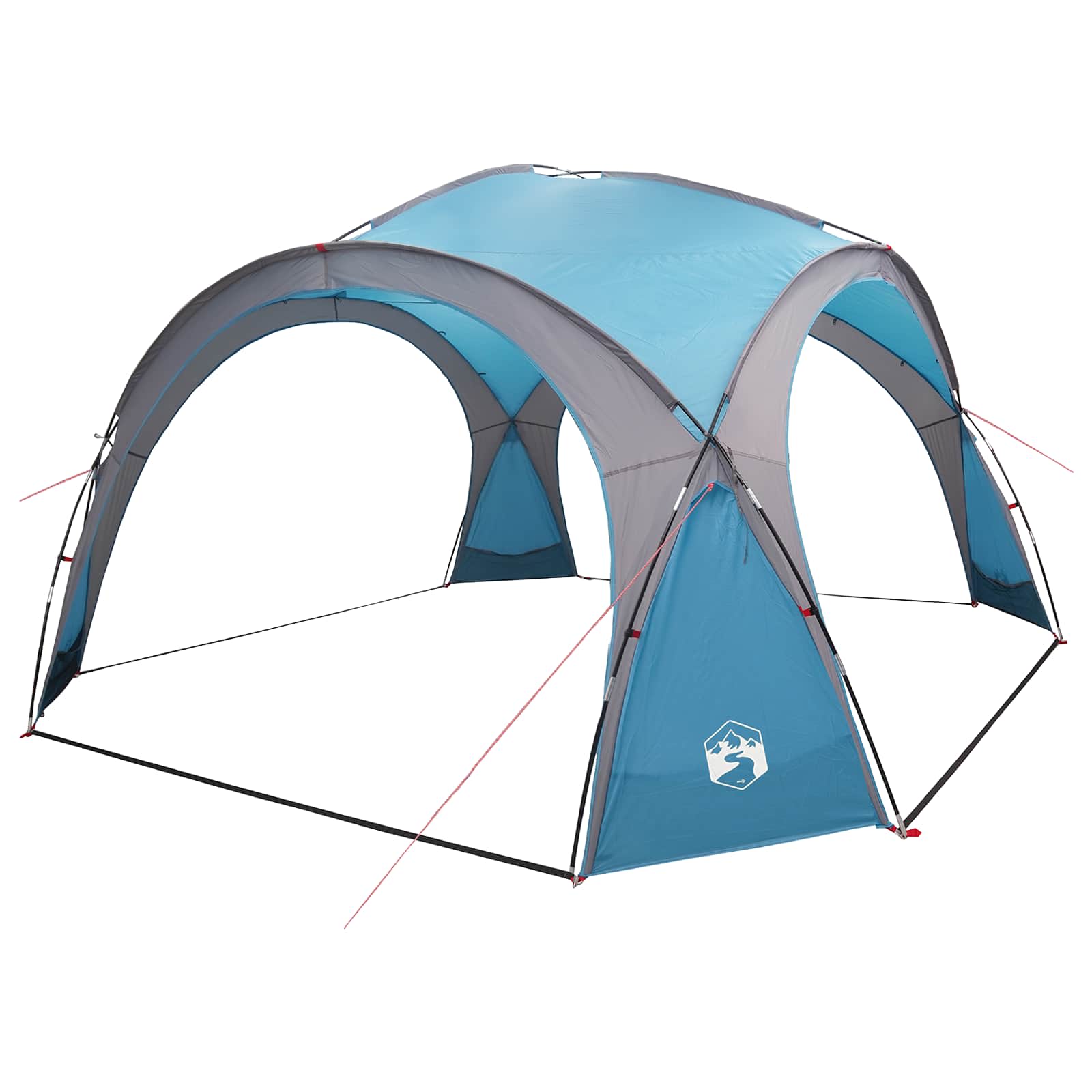 Seitenzelt mit Dach Blau 410 x 410 x 250 cm Polyester und Stahl