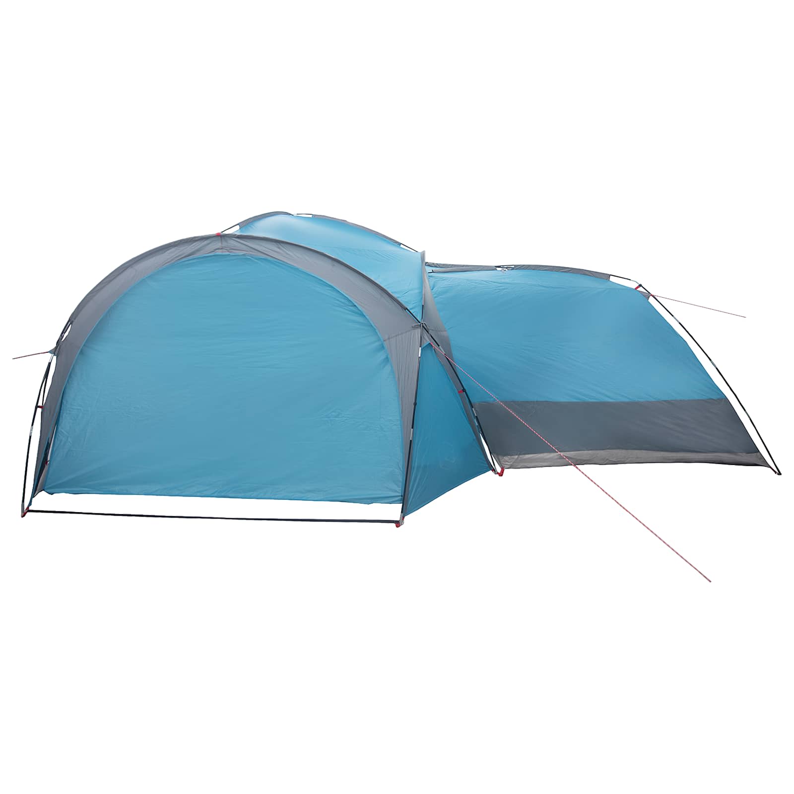 Seitenzelt mit Dach Blau 410 x 410 x 250 cm Polyester und Stahl