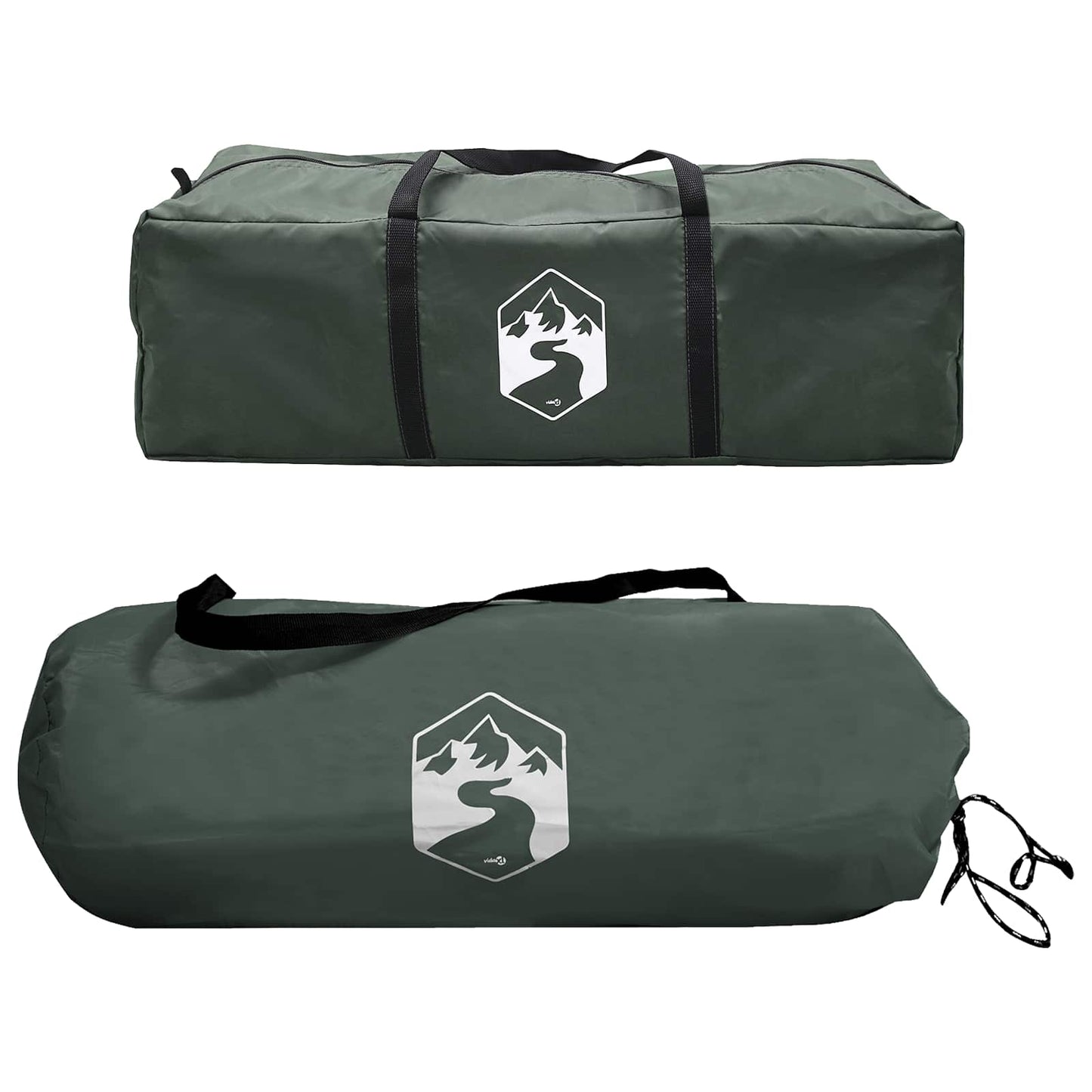 Seitenzelt Olivegrün 410 x 410 x 250 cm Polyester und Stahl