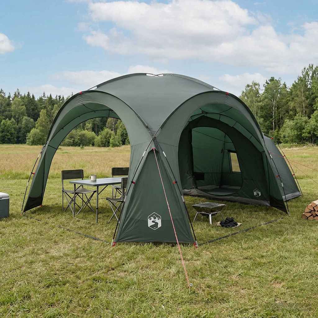 Seitenzelt Olivegrün 410 x 410 x 250 cm Polyester und Stahl