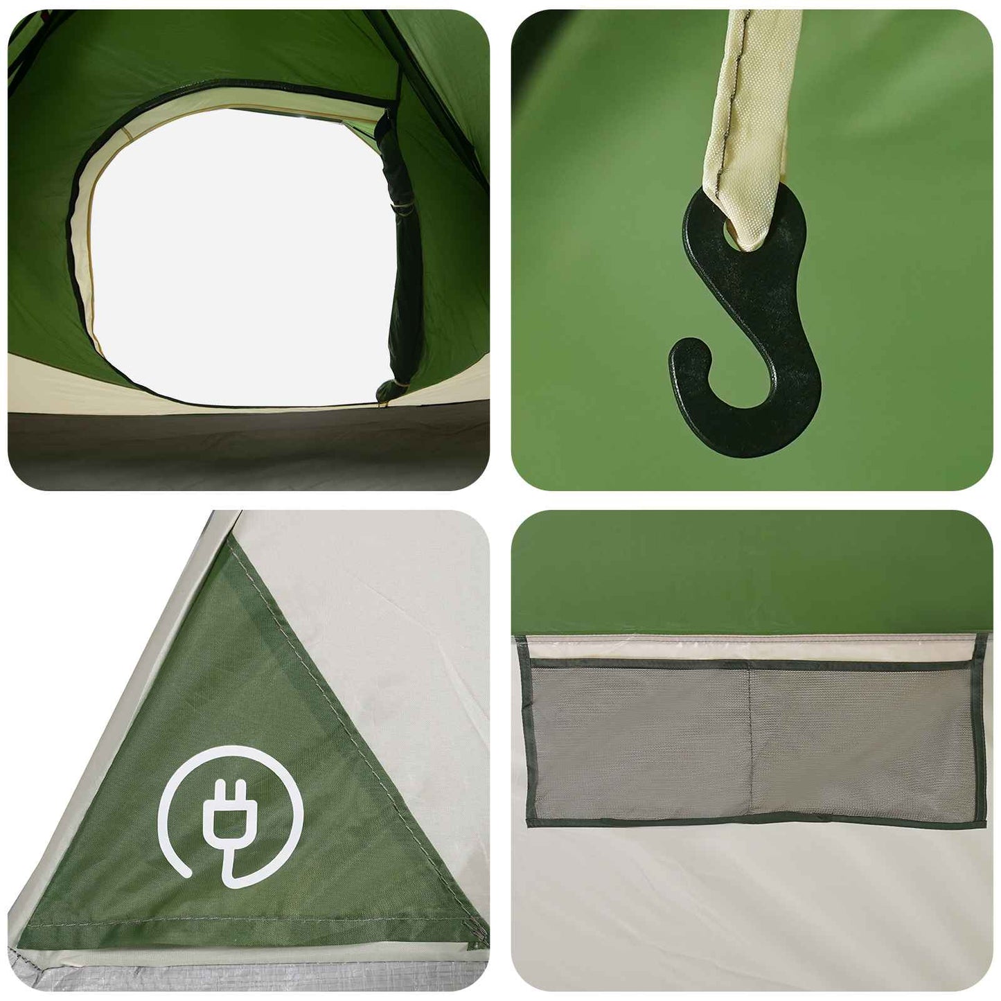 Sofort Zelt Grün 305 x 215 x 140 cm Polyester und Stahl