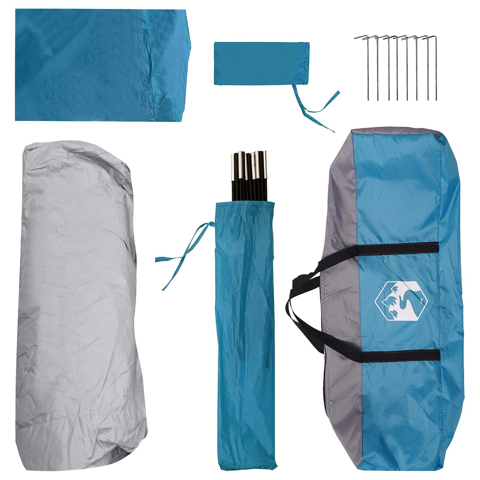 Sofort Zelt Blau 305 x 215 x 140 cm Polyester und Stahl