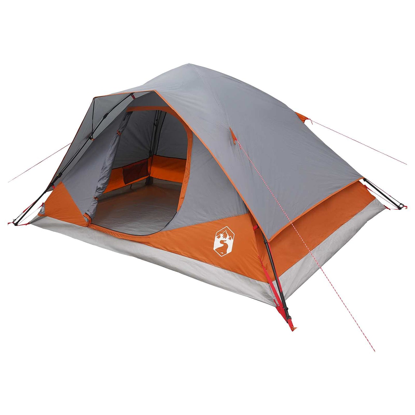 Sofort Zelt mit Dach Grau und Orange 305 x 215 x 140 cm