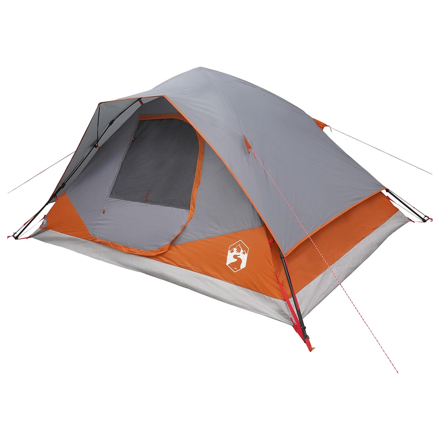 Sofort Zelt mit Dach Grau und Orange 305 x 215 x 140 cm
