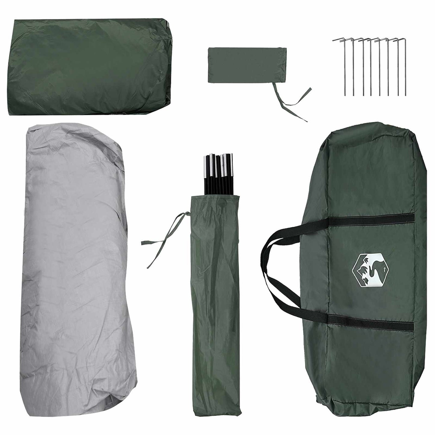 Sofort Zelt Olivegrün 305 x 215 x 140 cm Polyester und Stahl