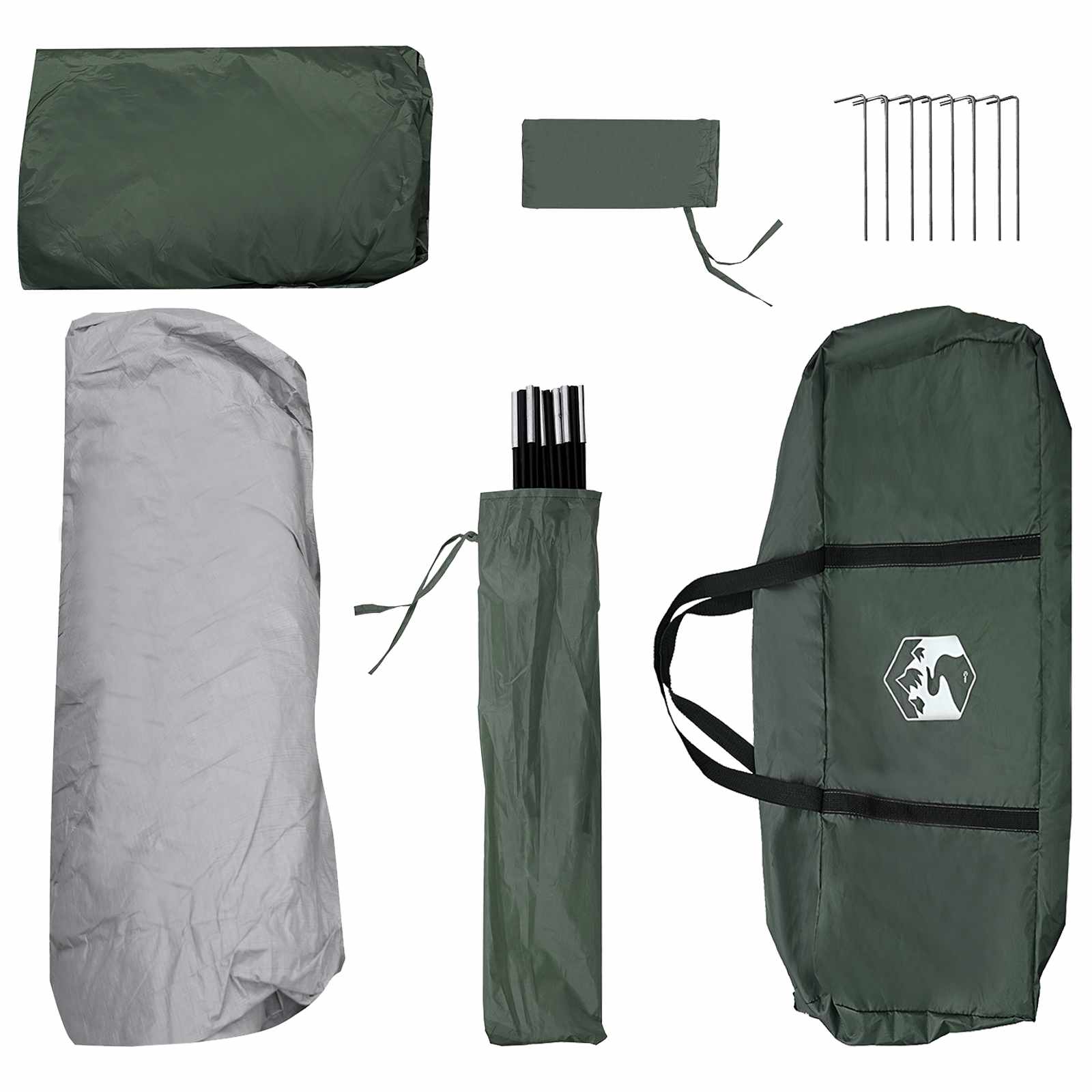 Sofort Zelt Olivegrün 305 x 215 x 140 cm Polyester und Stahl