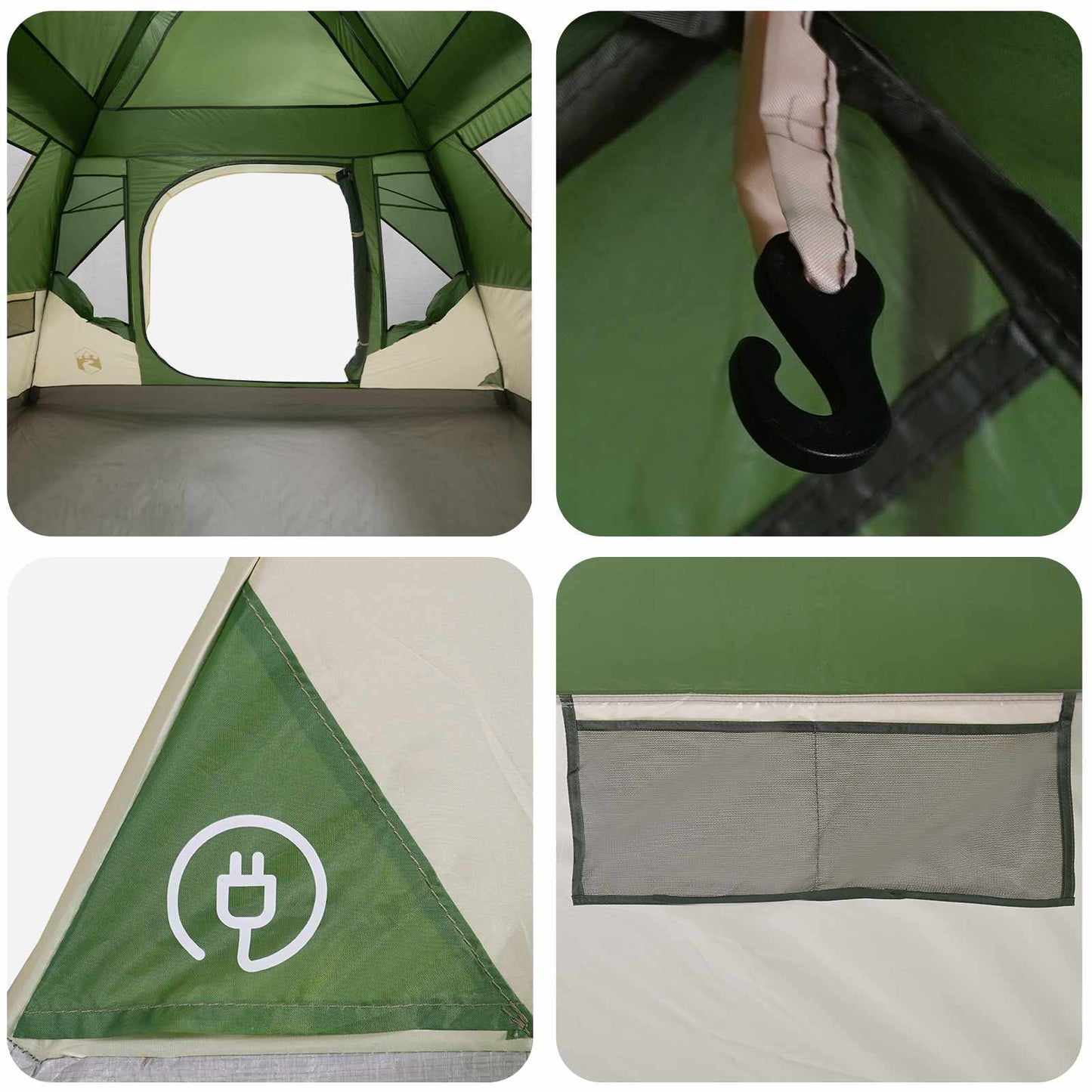 Sofort Zelt Grün 305 x 275 x 190 cm Polyester und Stahl