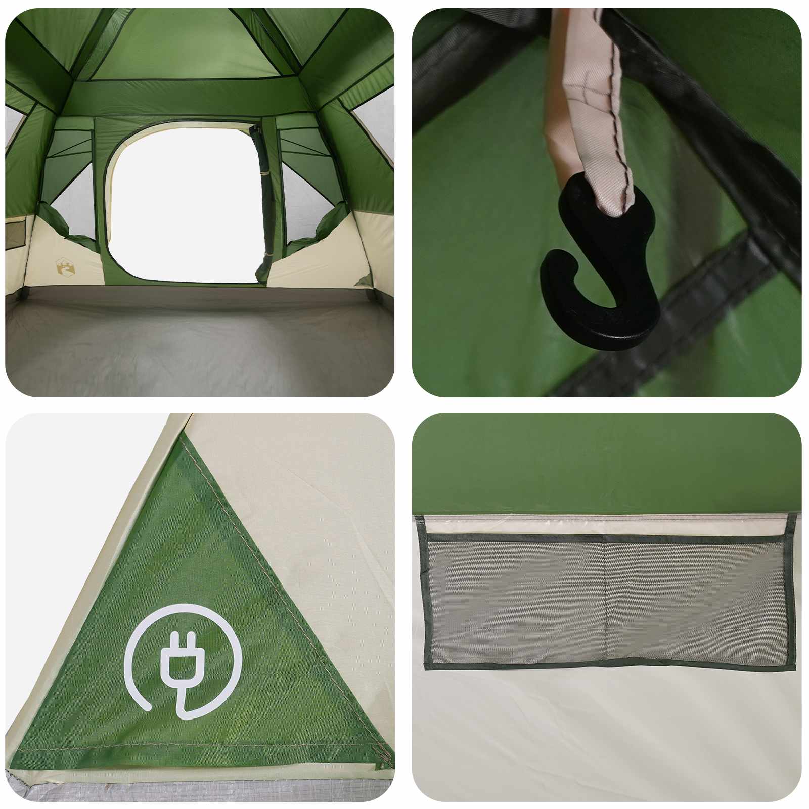 Sofort Zelt Grün 305 x 275 x 190 cm Polyester und Stahl