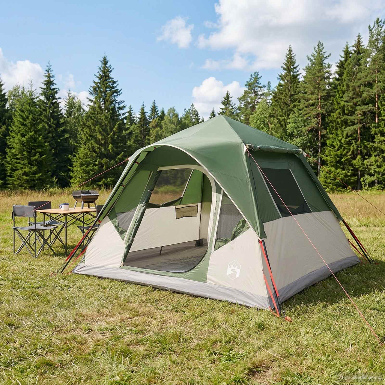 Sofort Zelt Grün 305 x 275 x 190 cm Polyester und Stahl