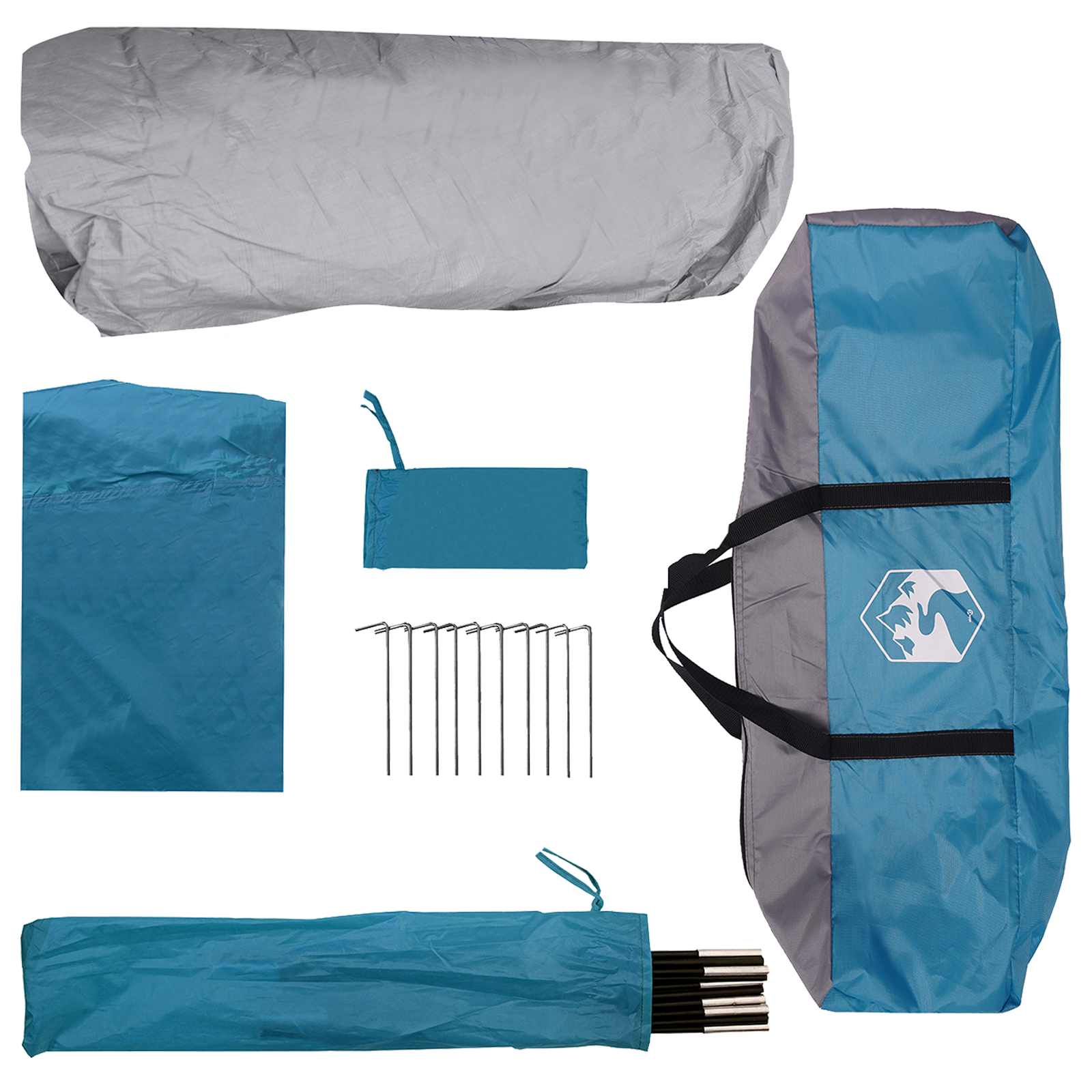 Sofort Zelt Blau 305 x 275 x 190 cm Polyester und Stahl