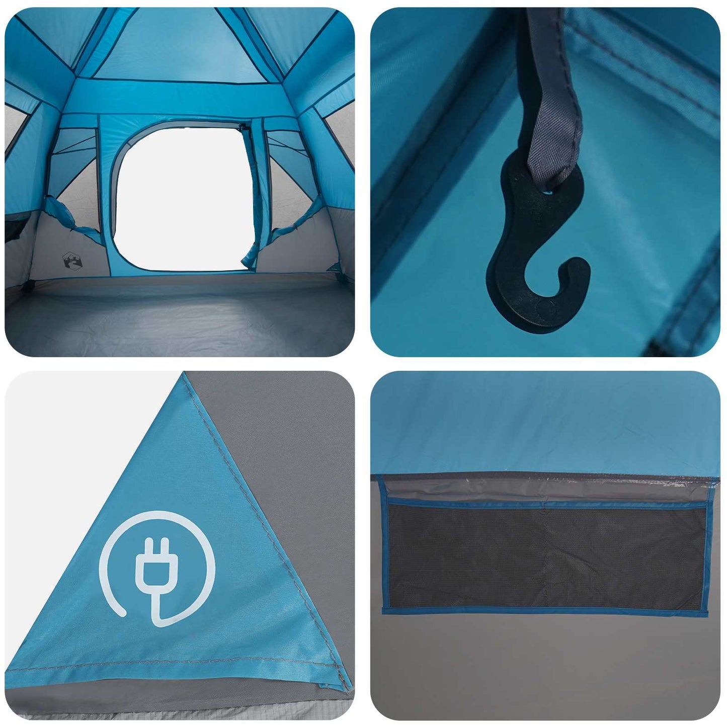 Sofort Zelt Blau 305 x 275 x 190 cm Polyester und Stahl