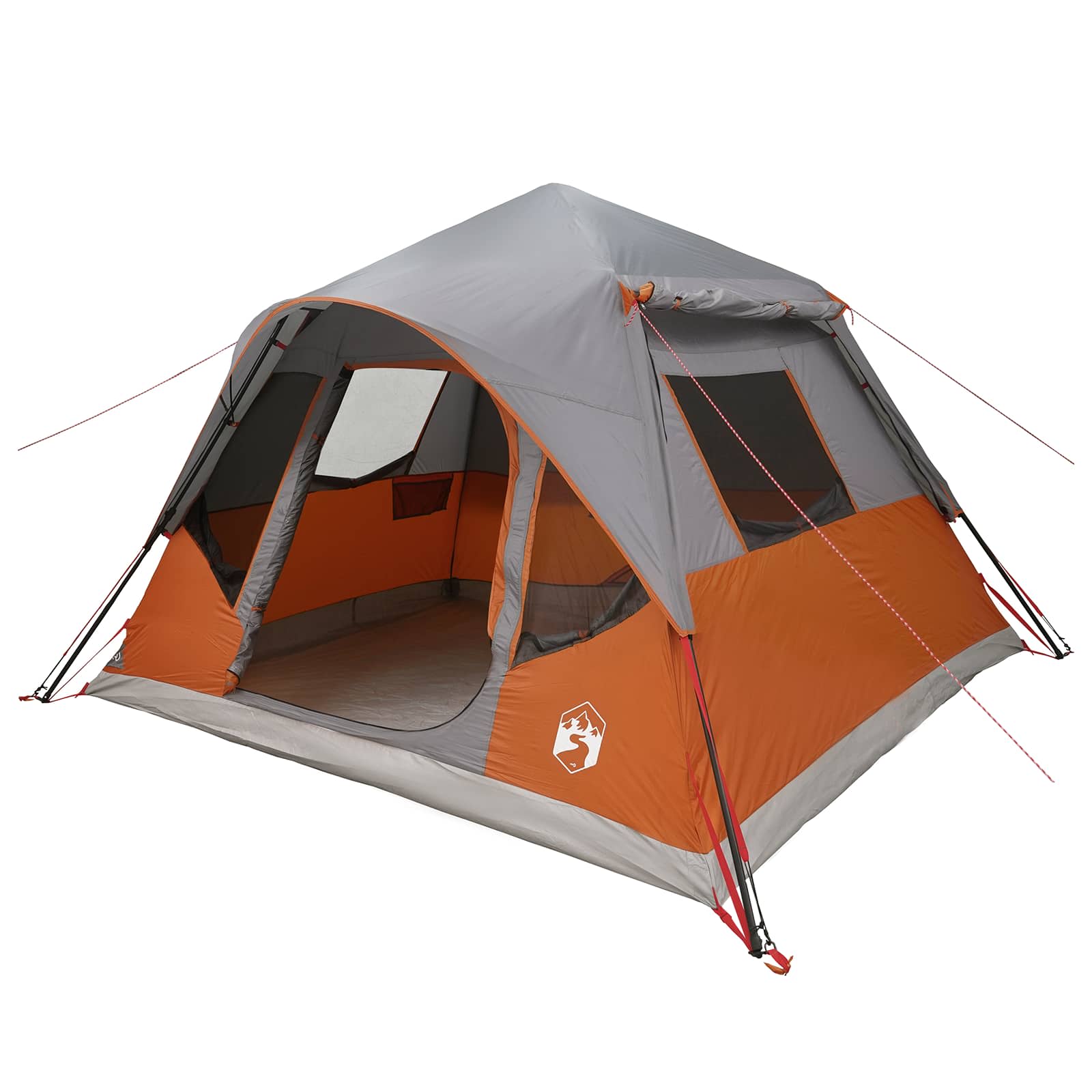 Sofort Zelt mit Dach Grau und Orange 305 x 275 x 190 cm