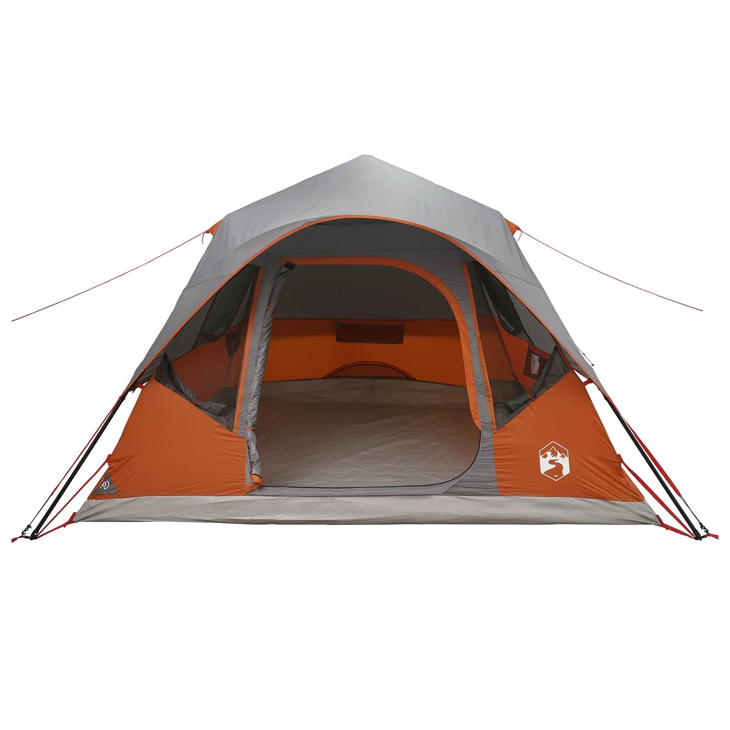 Sofort Zelt mit Dach Grau und Orange 305 x 275 x 190 cm