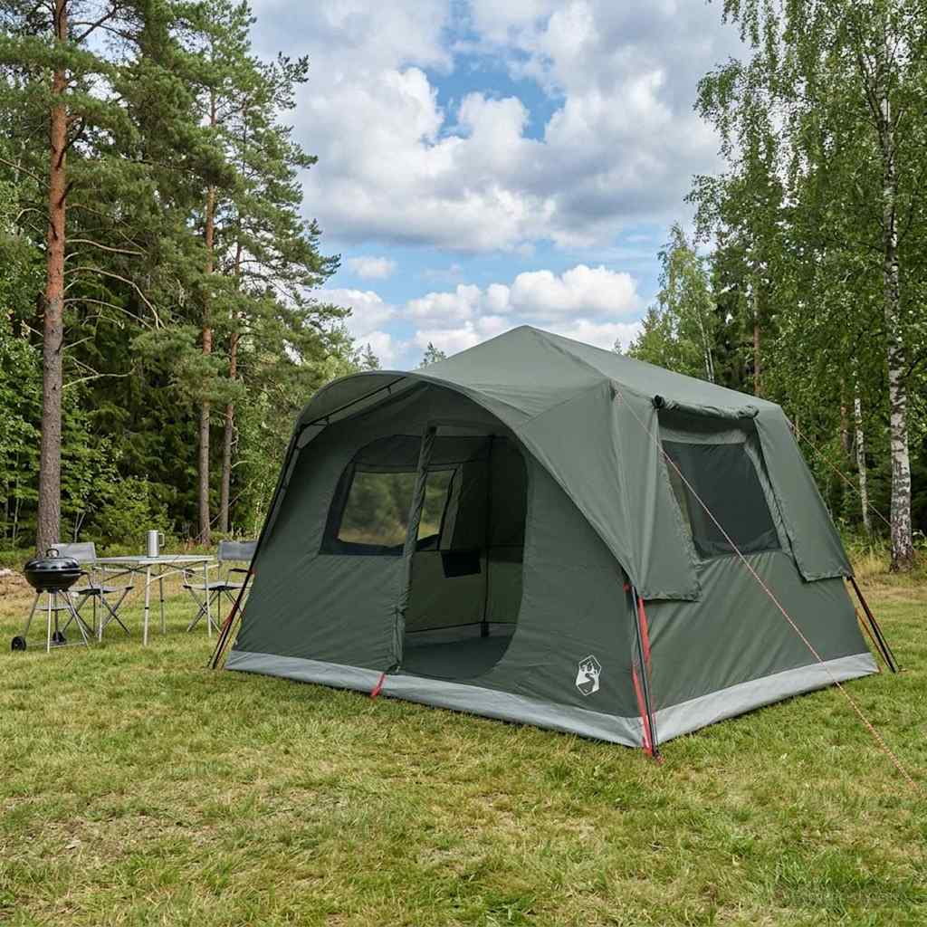Sofort Zelt Olivegrün 365 x 380 x 200 cm Polyester und Stahl
