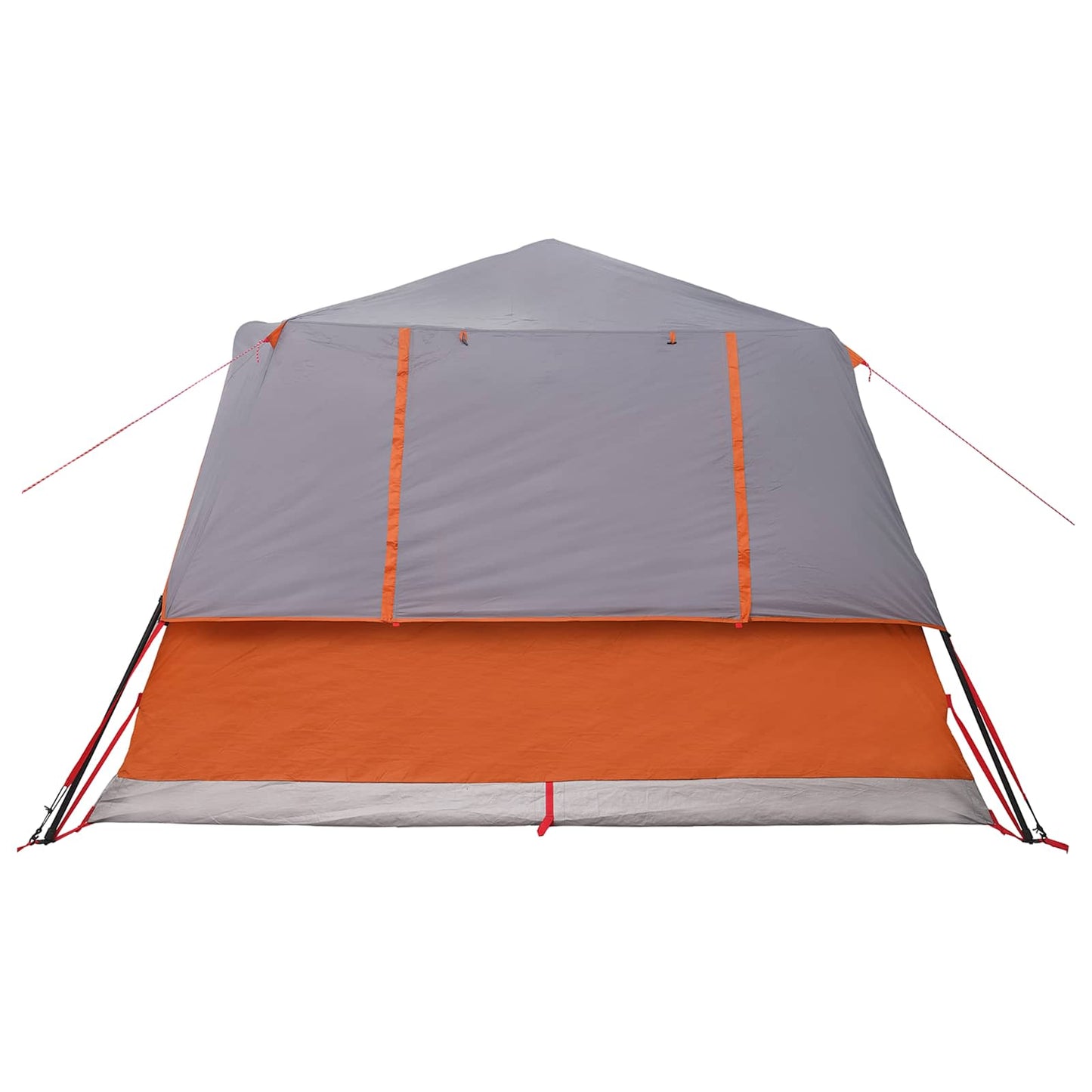 Sofort Zelt 10 Personen Grau und Orange Polyester und Stahl