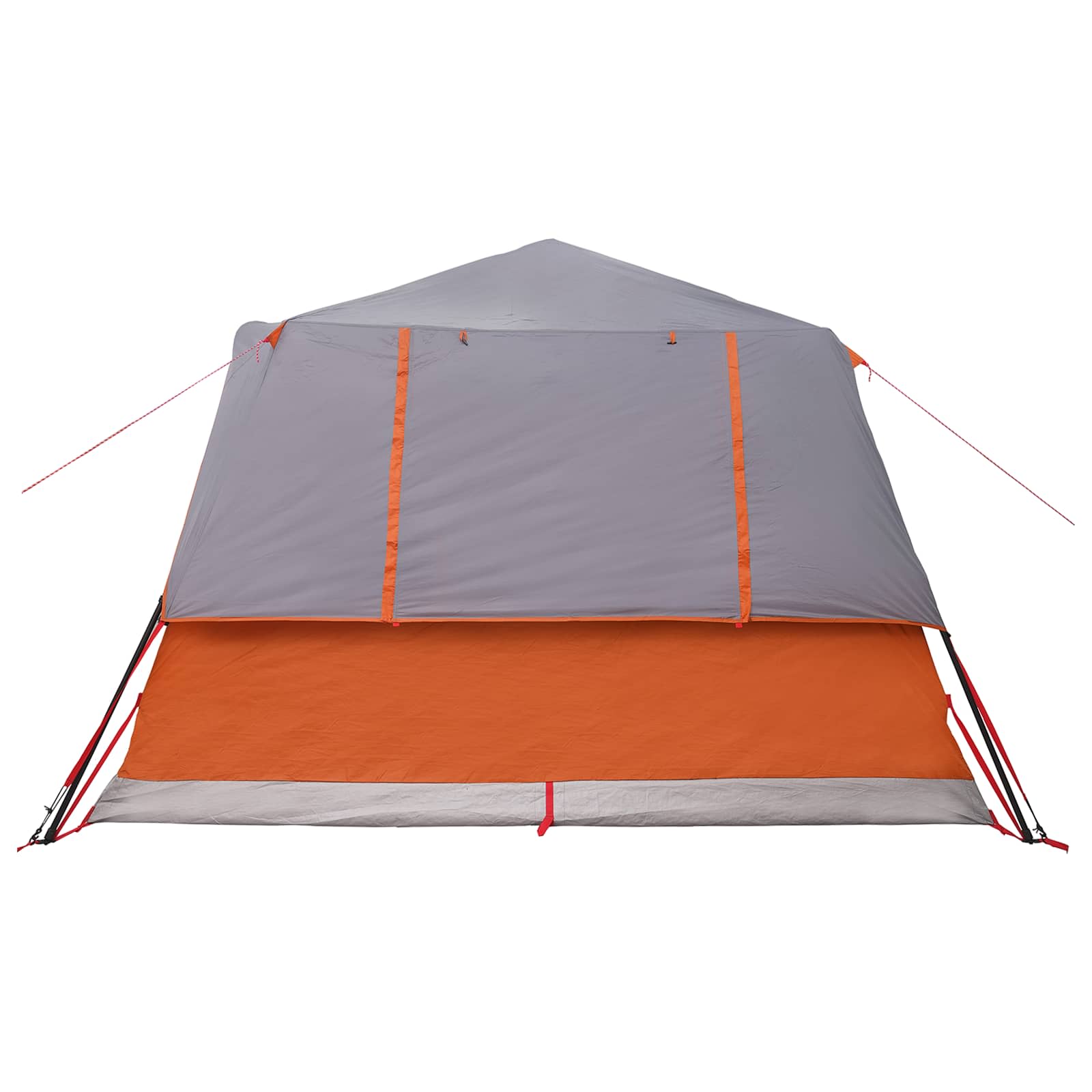 Sofort Zelt 10 Personen Grau und Orange Polyester und Stahl