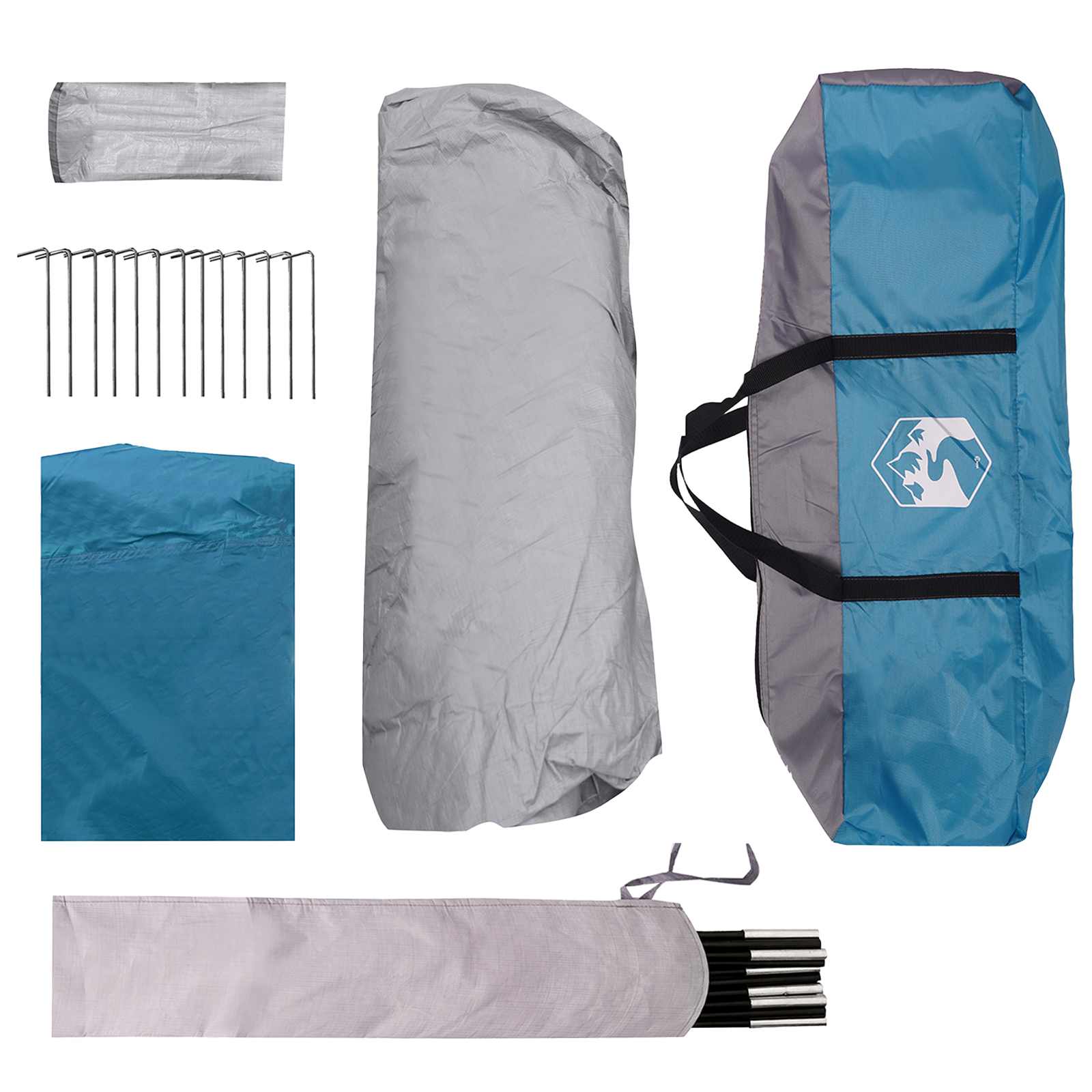 Familienzelt Blau 305 x 275 x 190 cm Polyester und Stahl