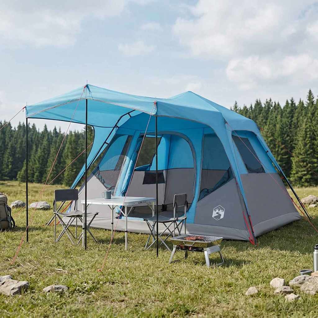 Familienzelt Blau 305 x 275 x 190 cm Polyester und Stahl