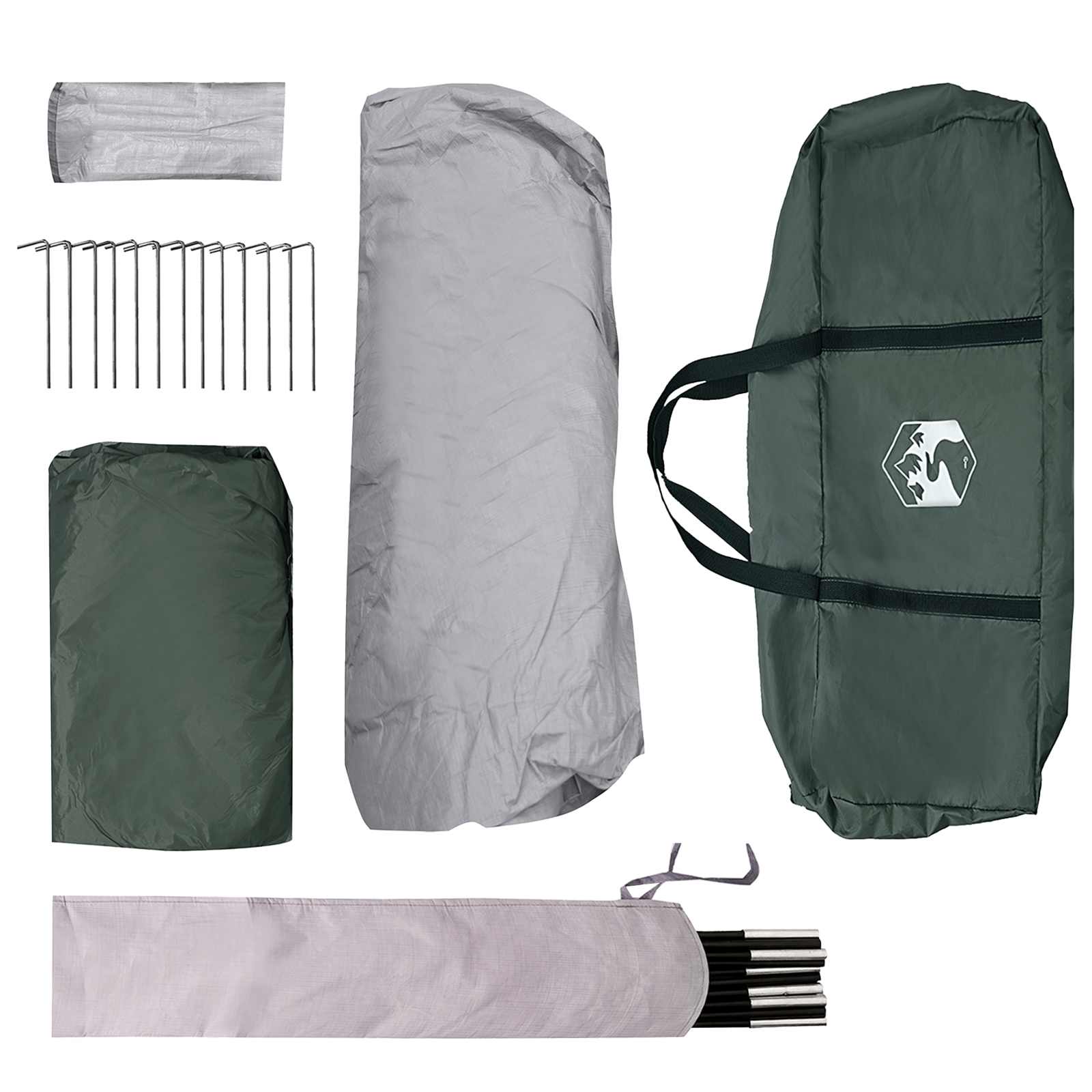 Familienzelt Olivegrün 305 x 275 x 190 cm Polyester und Stahl