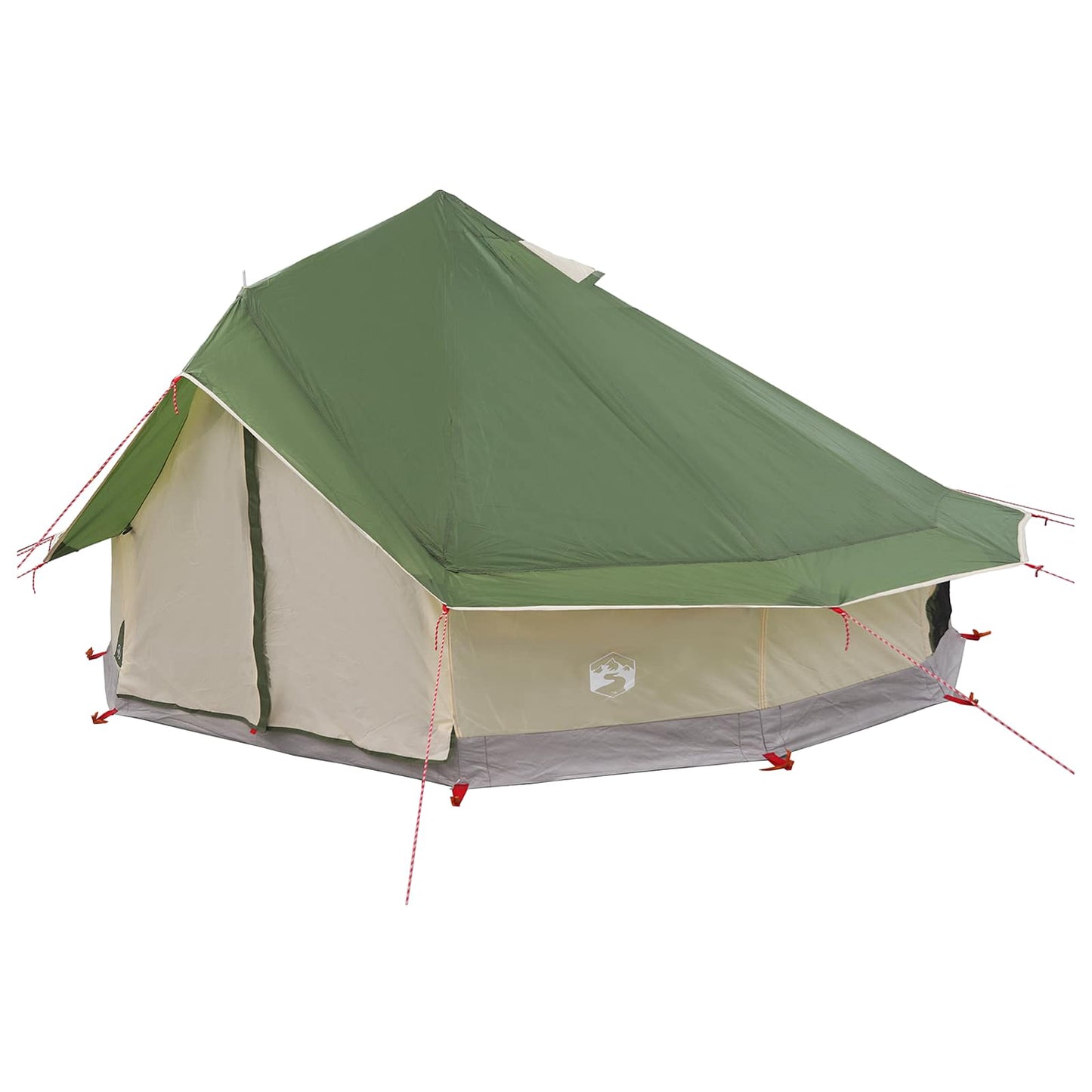 Tipi Zelt 18 Personen Grün Polyester und Stahl