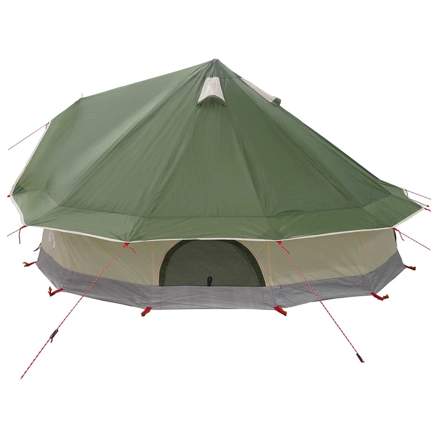 Tipi Zelt 18 Personen Grün Polyester und Stahl