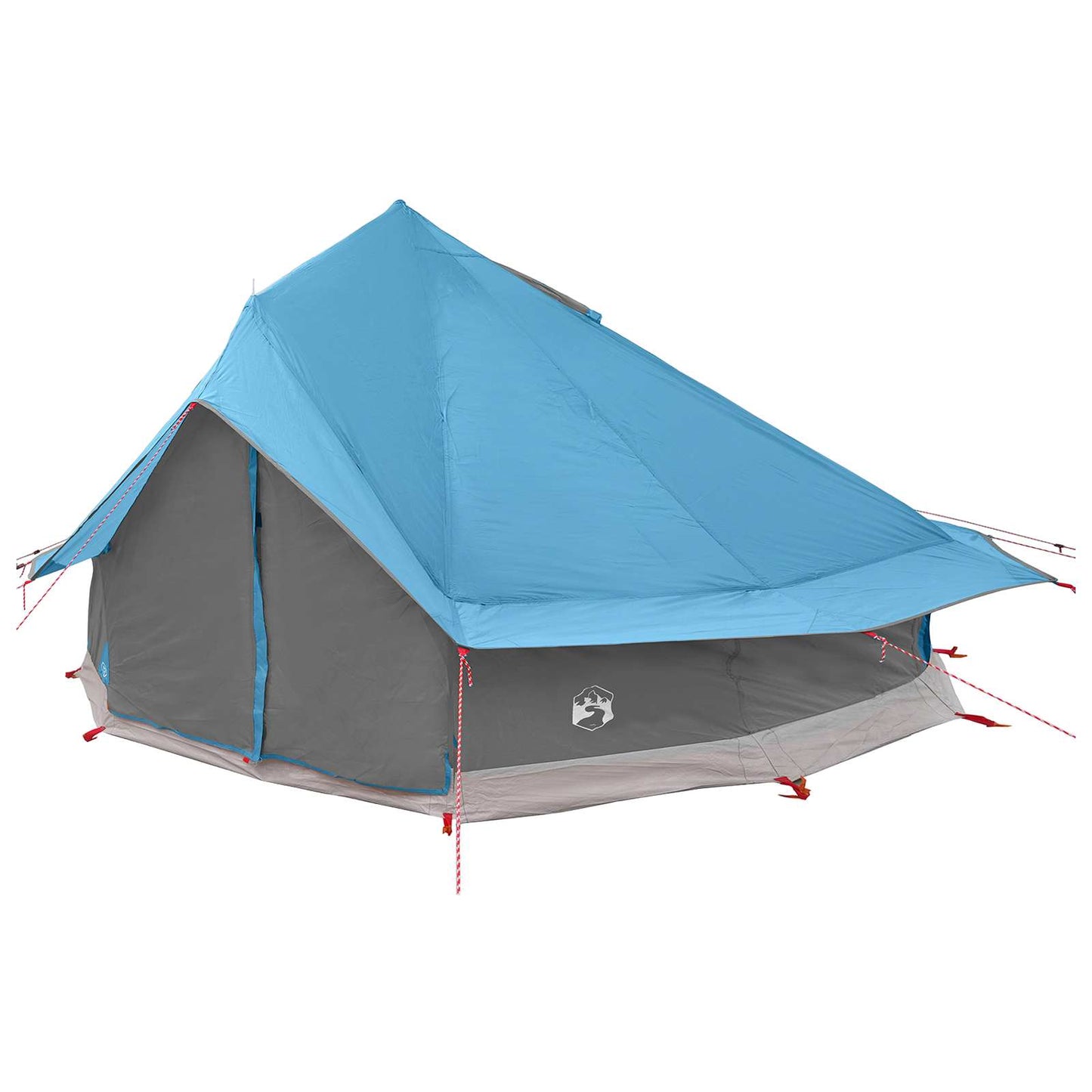 Tipi Zelt 18 Personen Blau Polyester und Stahl