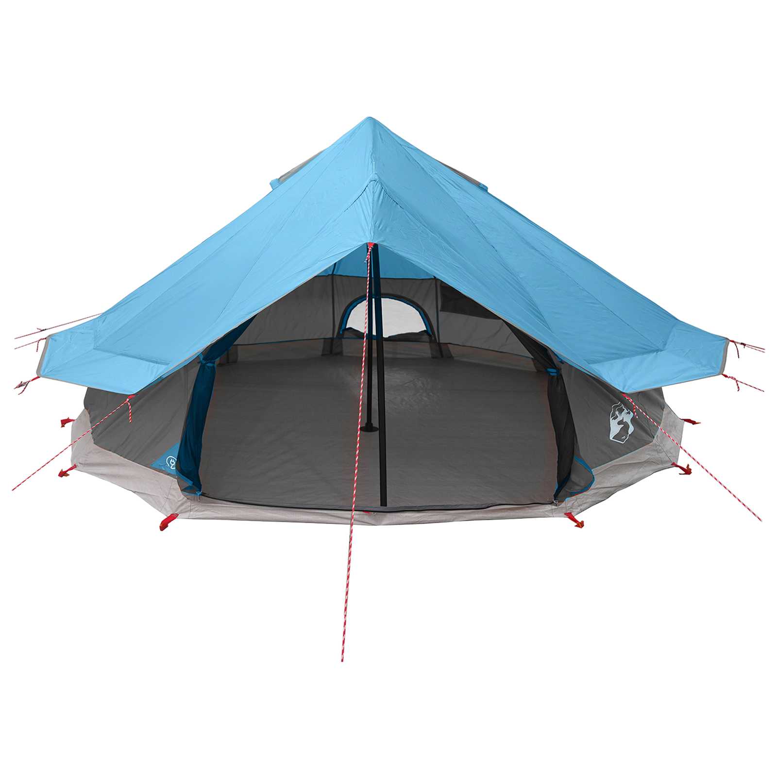 Tipi Zelt 18 Personen Blau Polyester und Stahl