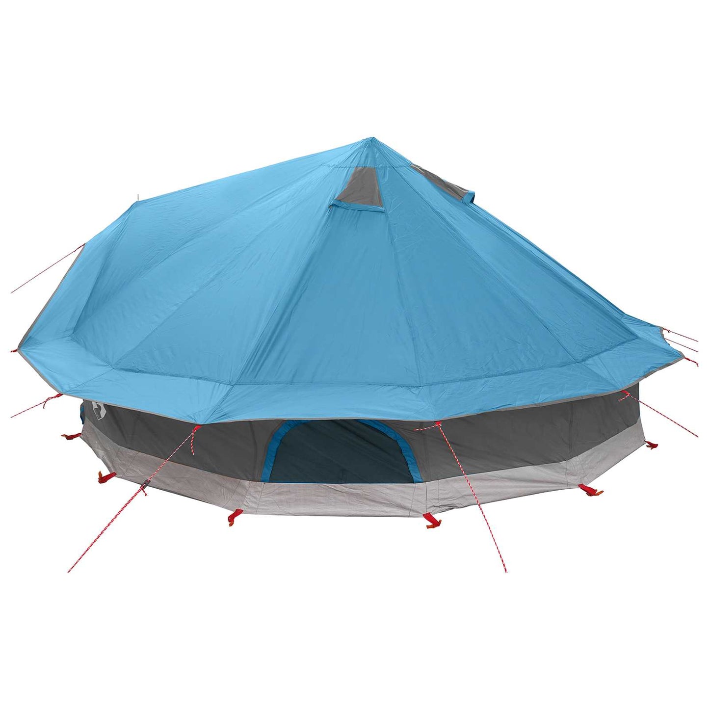 Tipi Zelt 18 Personen Blau Polyester und Stahl