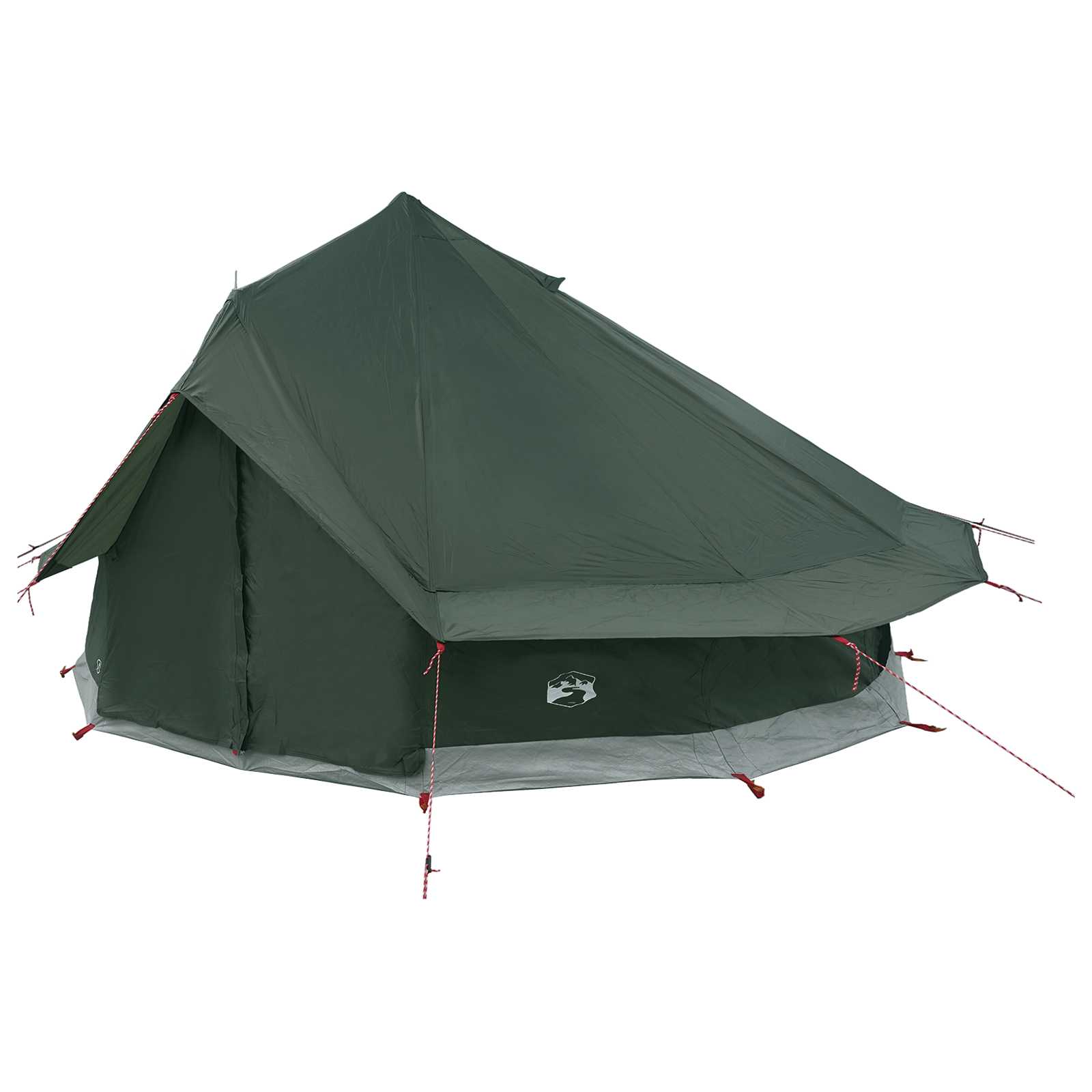 Tipi Zelt 18 Personen Olivegrün Polyester und Stahl