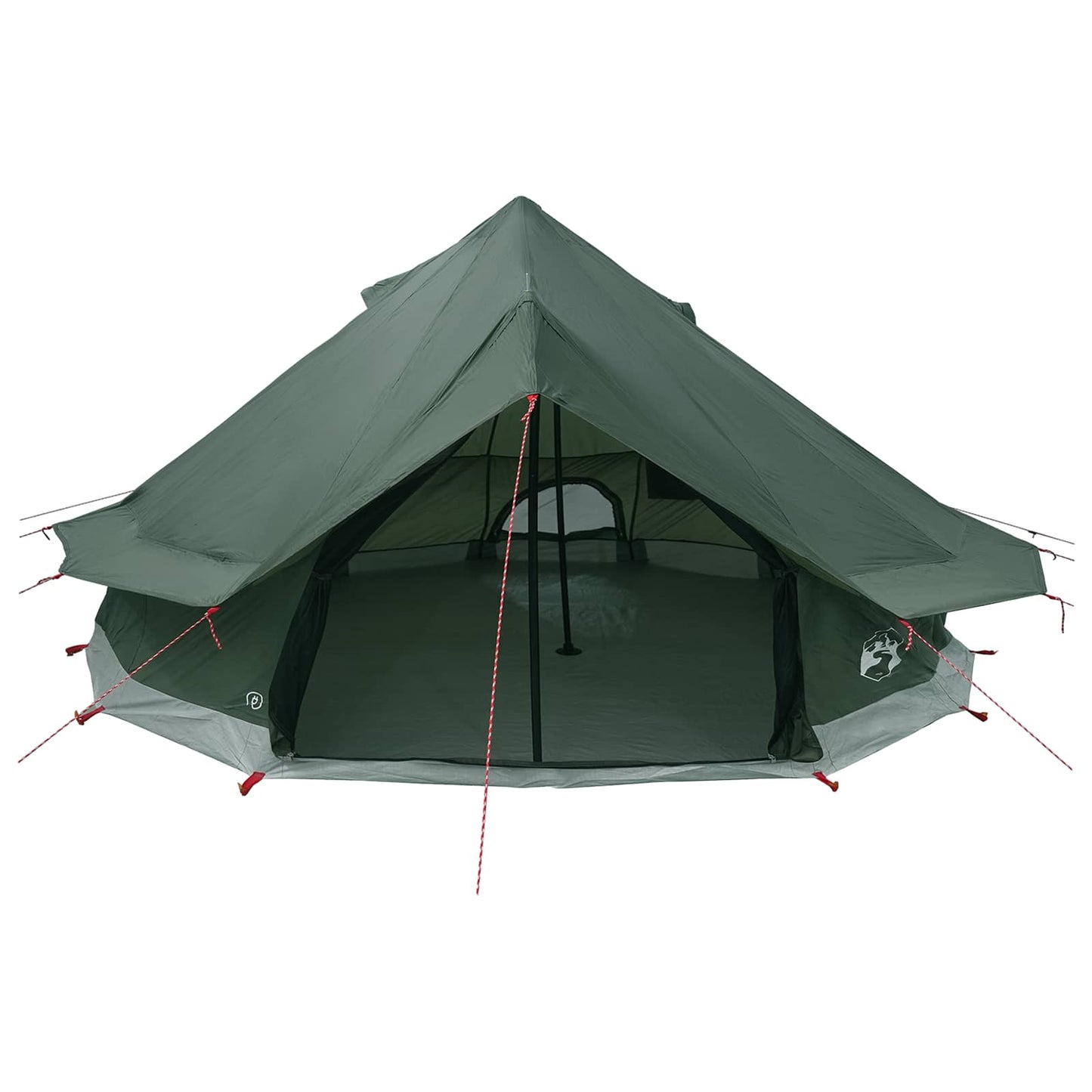 Tipi Zelt 18 Personen Olivegrün Polyester und Stahl