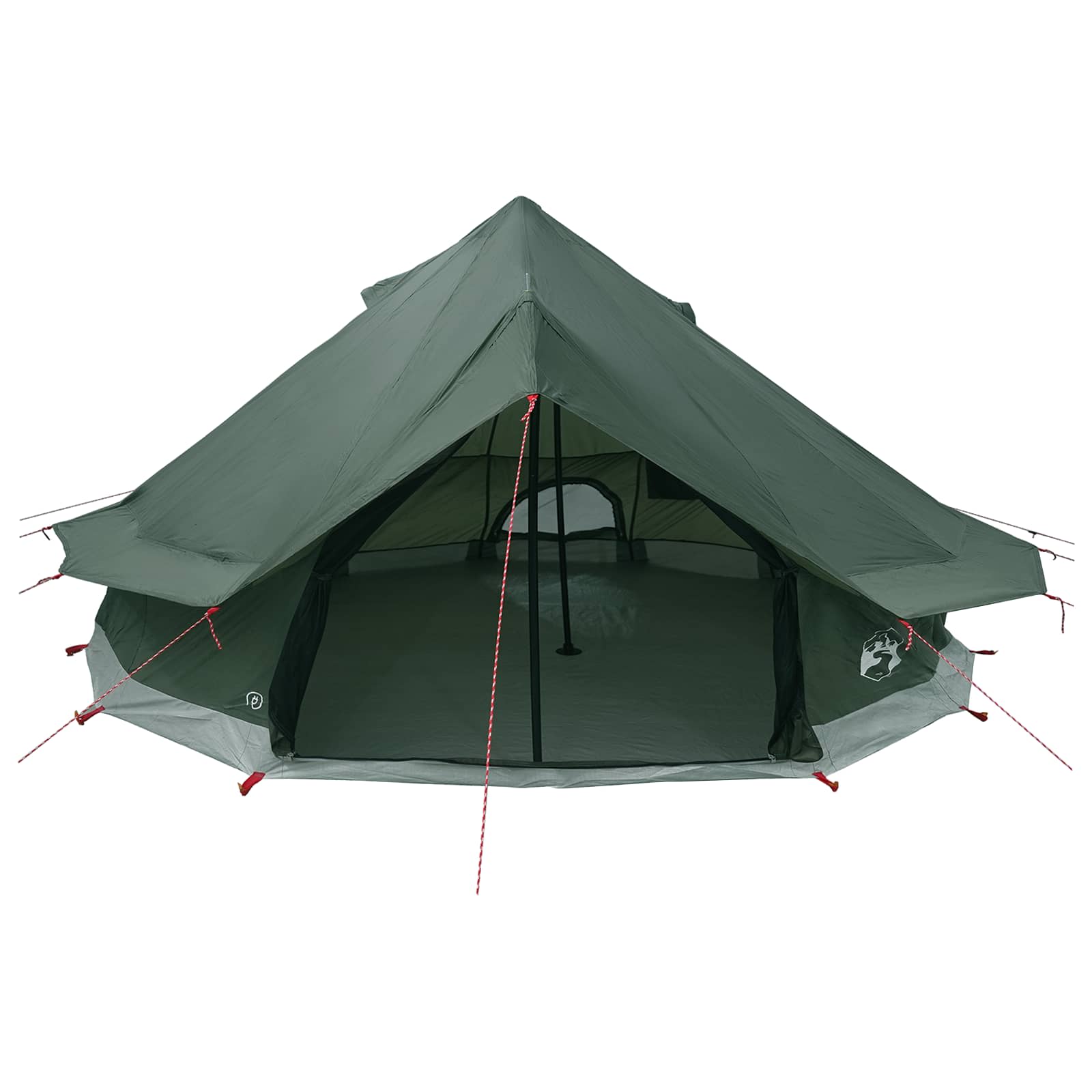 Tipi Zelt 18 Personen Olivegrün Polyester und Stahl