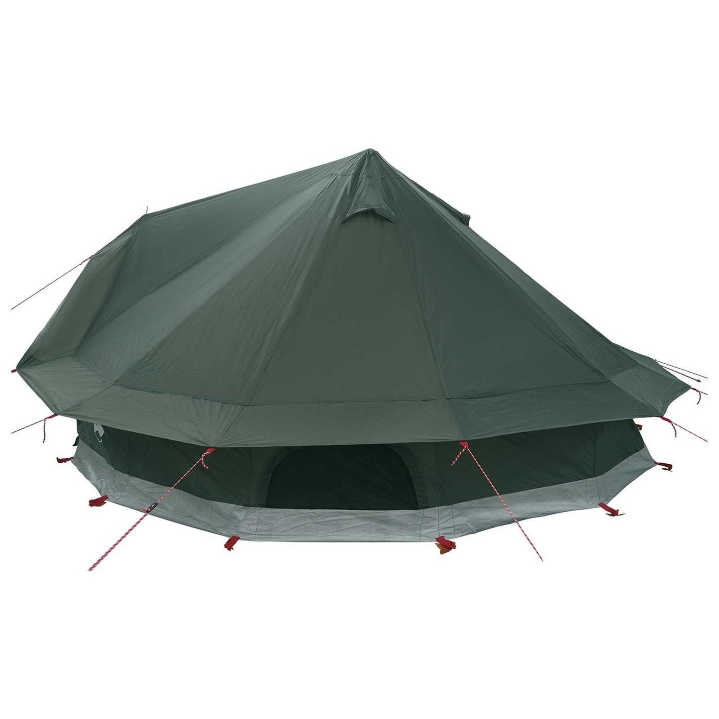 Tipi Zelt 18 Personen Olivegrün Polyester und Stahl