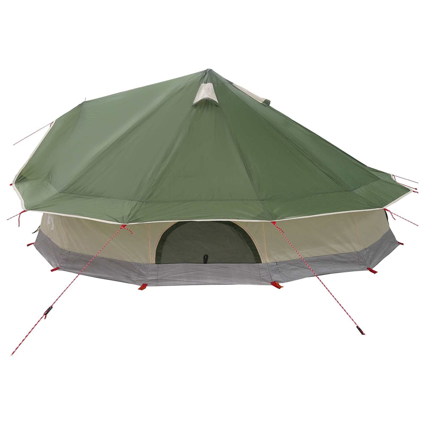 Tipi Zelt 20 Personen Grün Polyester und Stahl