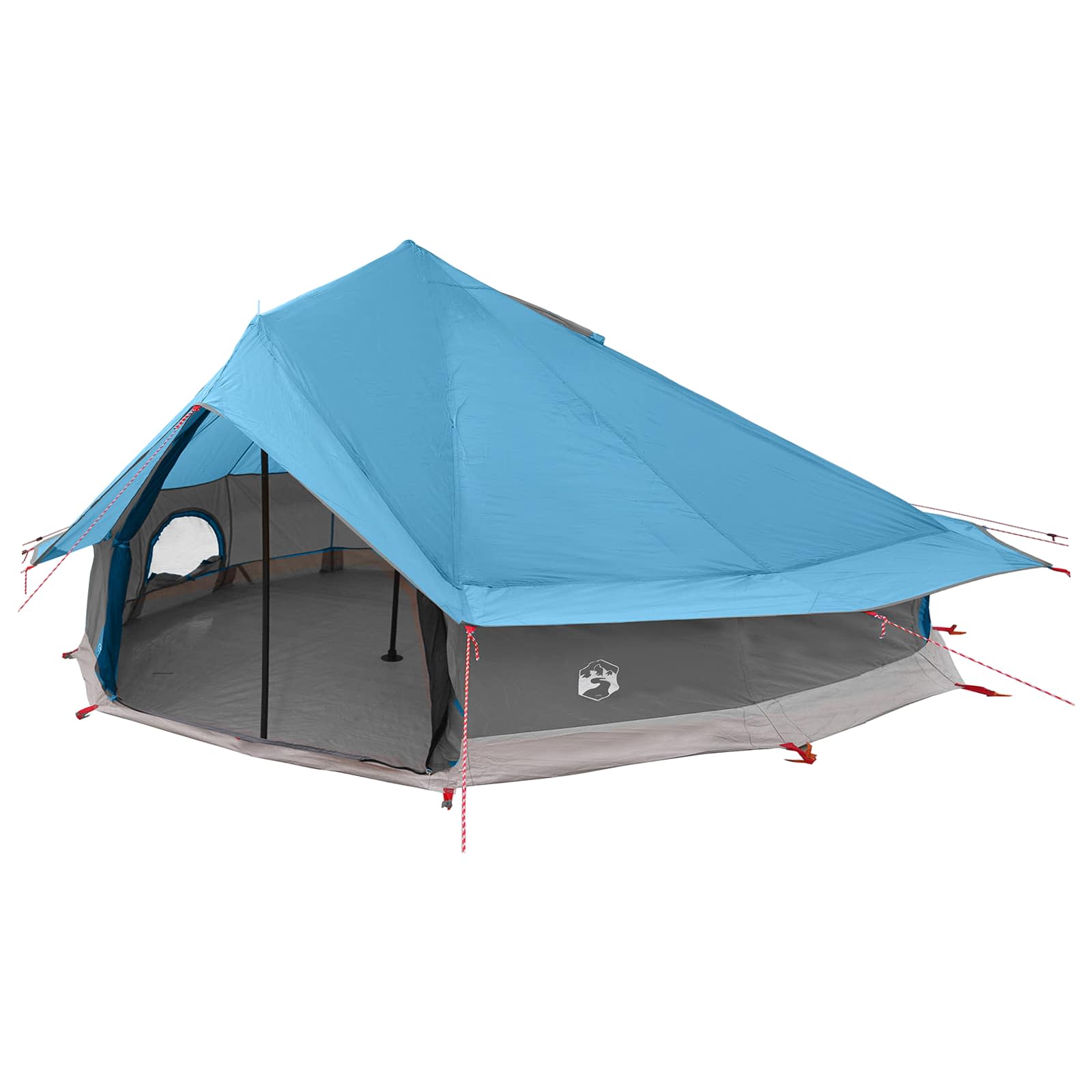 Tipi Zelt 20 Personen Blau Polyester und Stahl