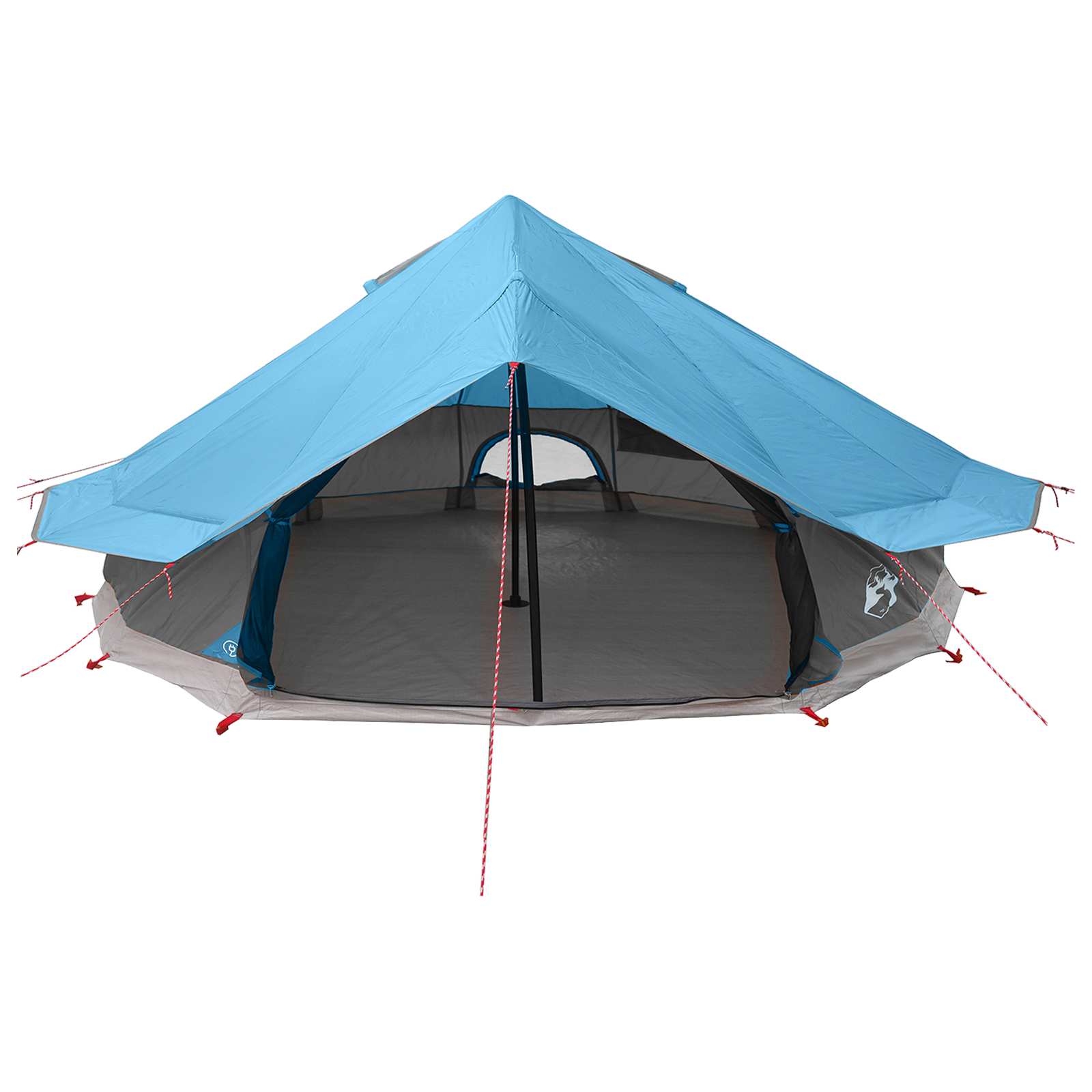 Tipi Zelt 20 Personen Blau Polyester und Stahl