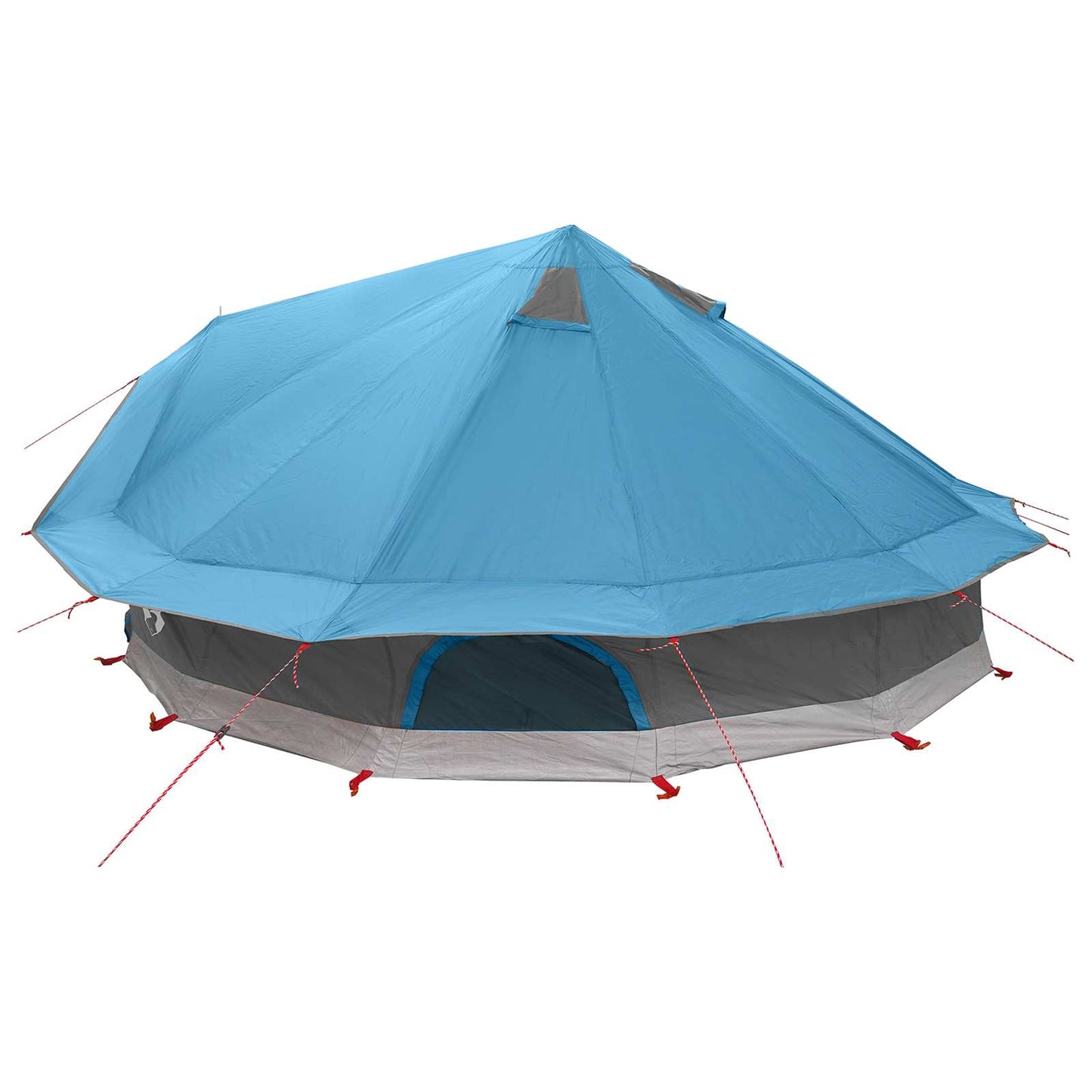 Tipi Zelt 20 Personen Blau Polyester und Stahl
