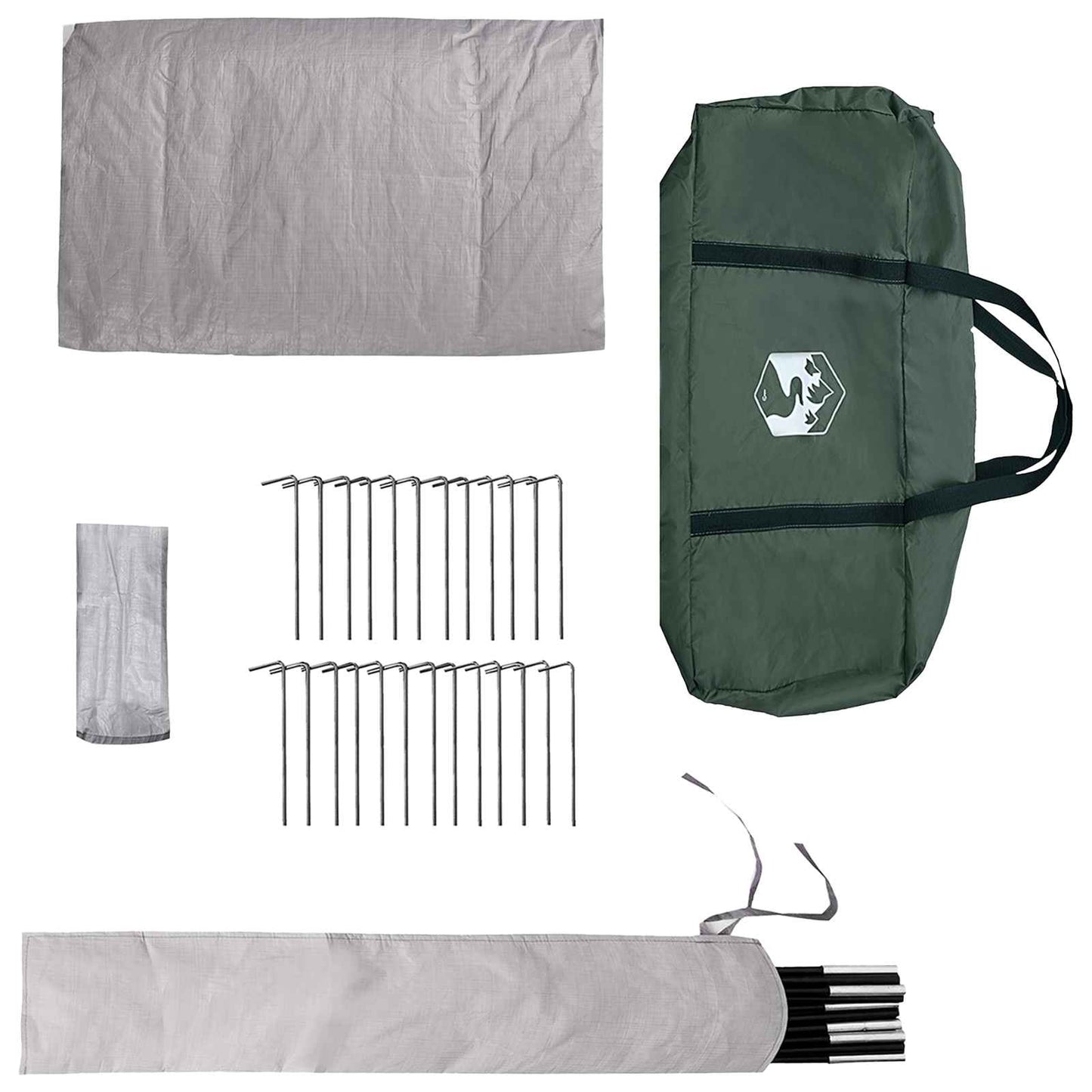 Tipi Zelt 20 Personen Olivegrün Polyester und Stahl