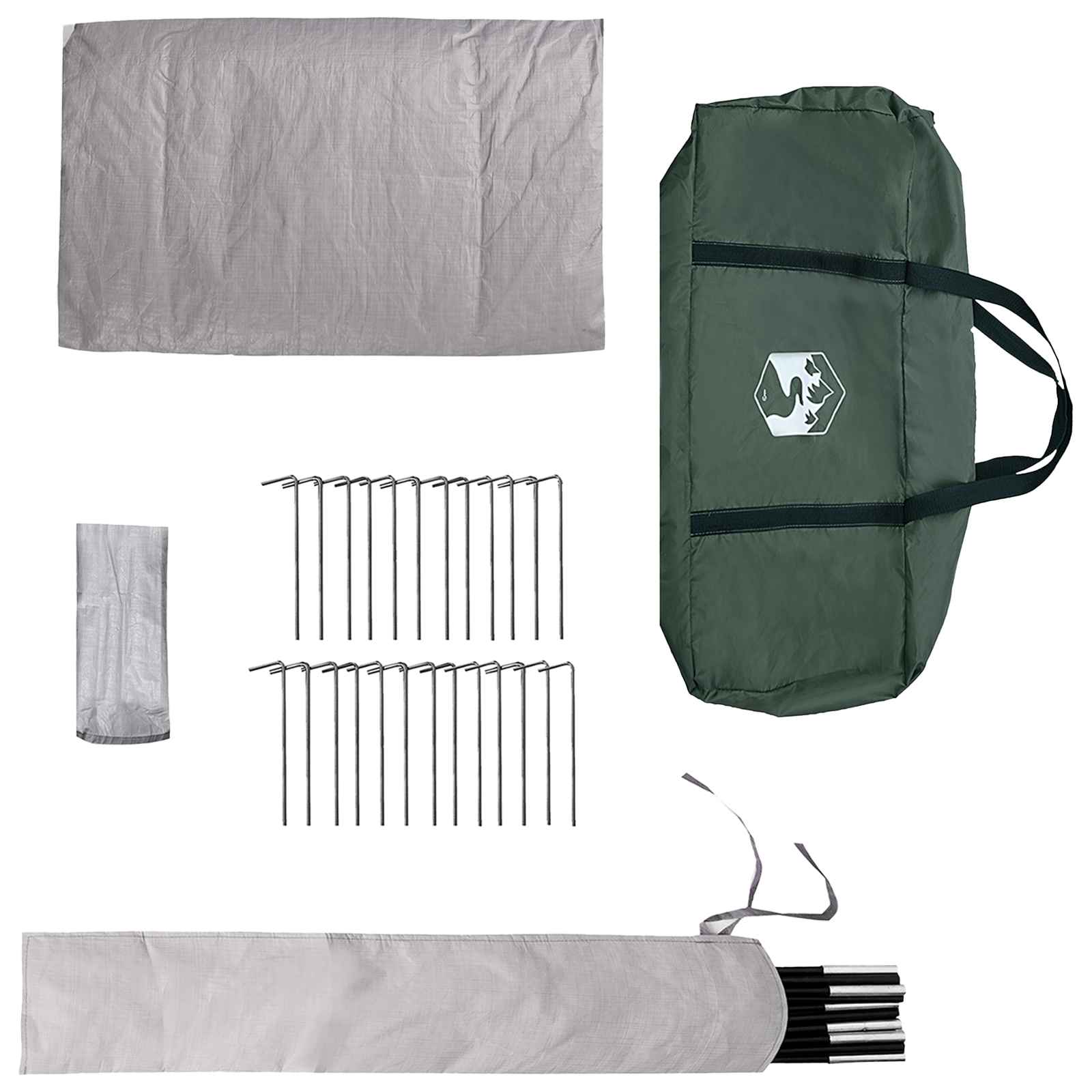 Tipi Zelt 20 Personen Olivegrün Polyester und Stahl