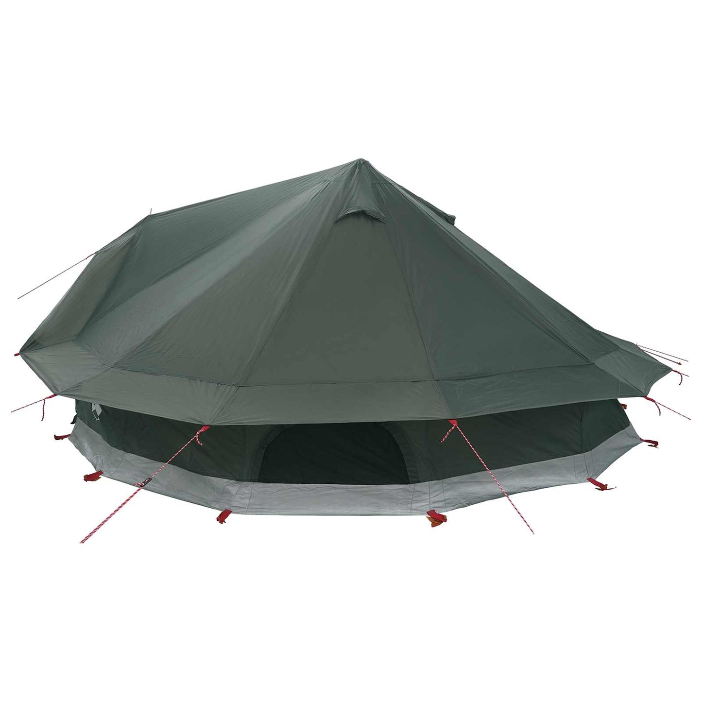 Tipi Zelt 20 Personen Olivegrün Polyester und Stahl