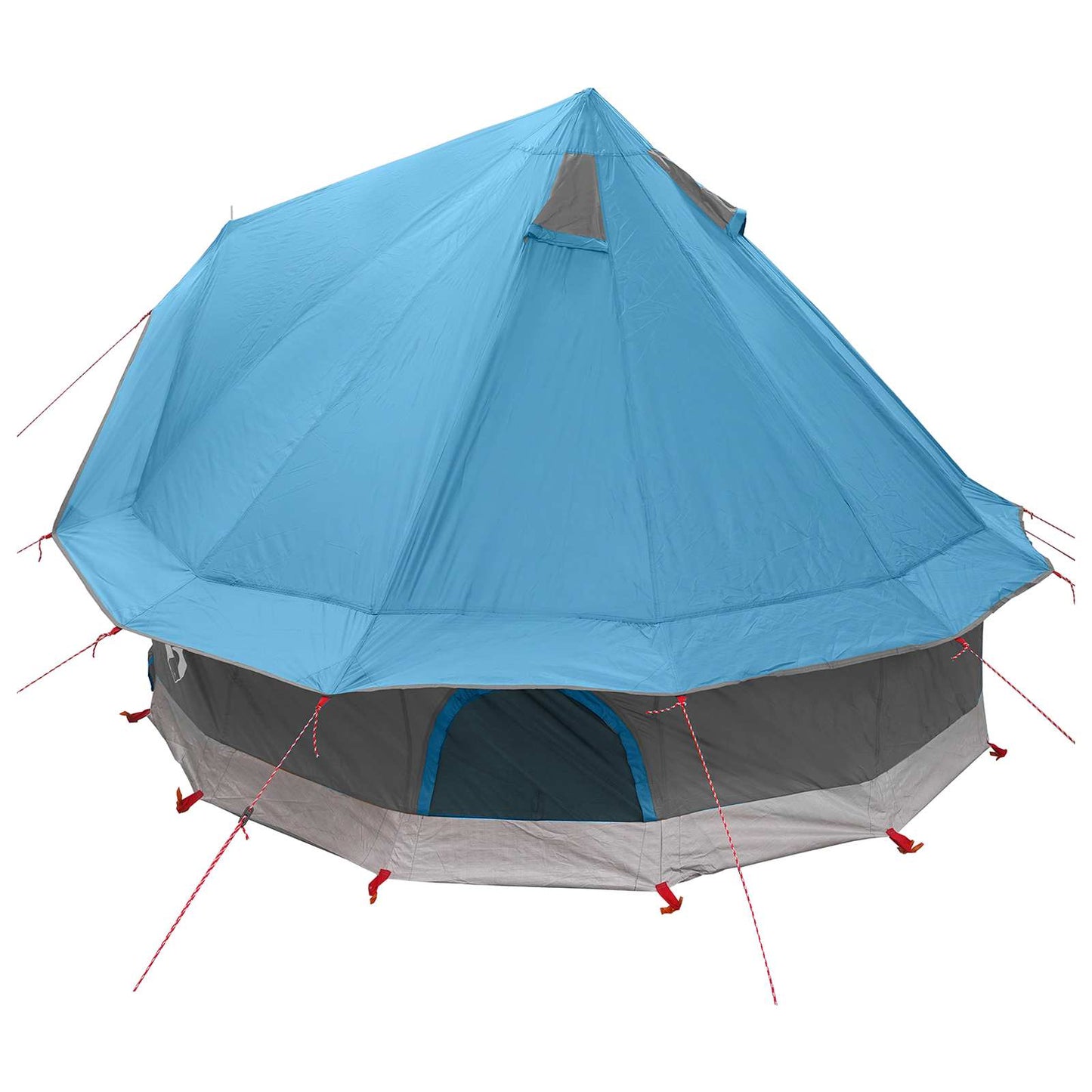Tipi Zelt 4 Personen Blau Polyester und Stahl