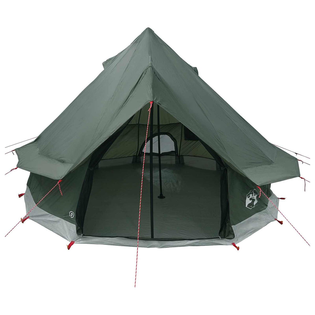 Tipi Zelt 4 Personen Armeegrün Polyester und Stahl