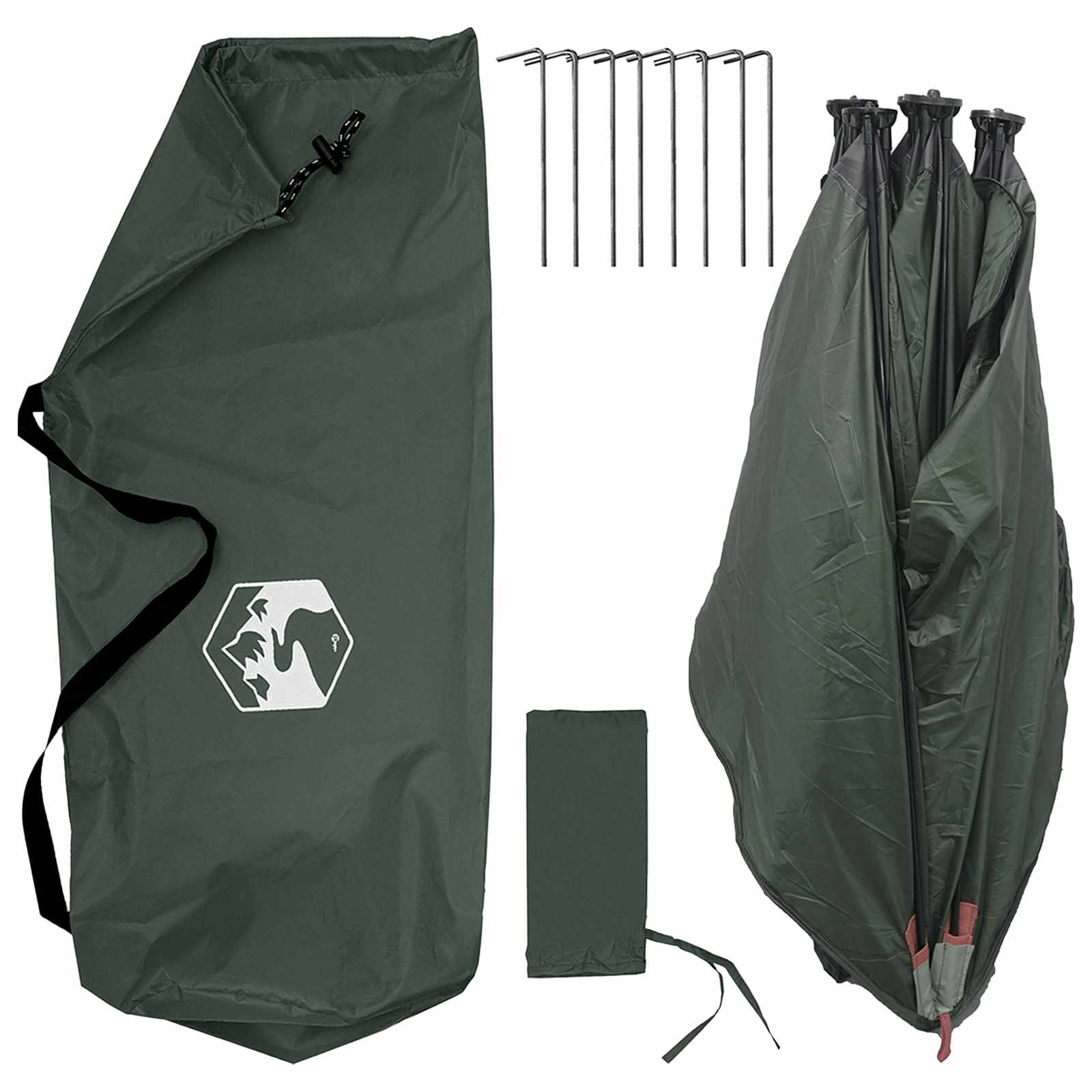 Huntingzelt Olivegrün 143 x 143 x 165 cm Polyester und Stahl
