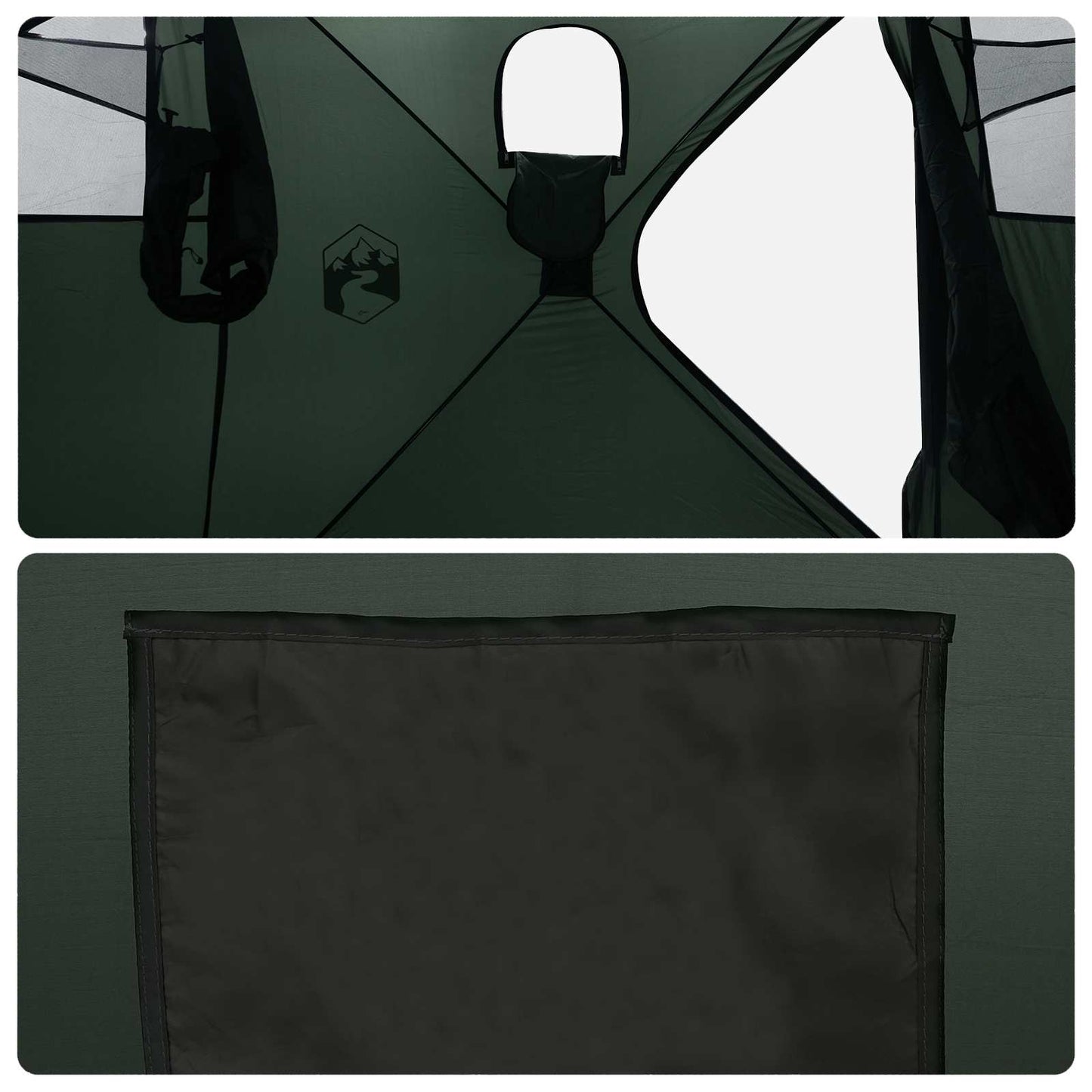 Huntingzelt Olivegrün 143 x 143 x 165 cm Polyester und Stahl