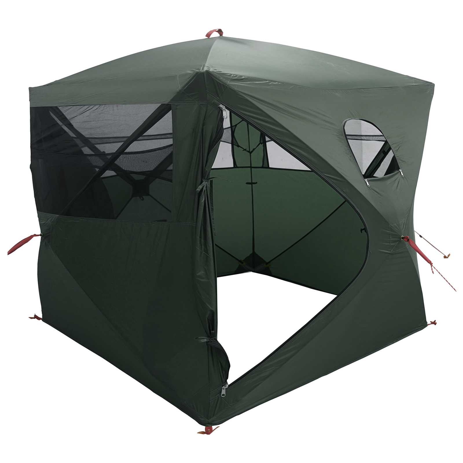 Huntingzelt Olivegrün 143 x 143 x 165 cm Polyester und Stahl