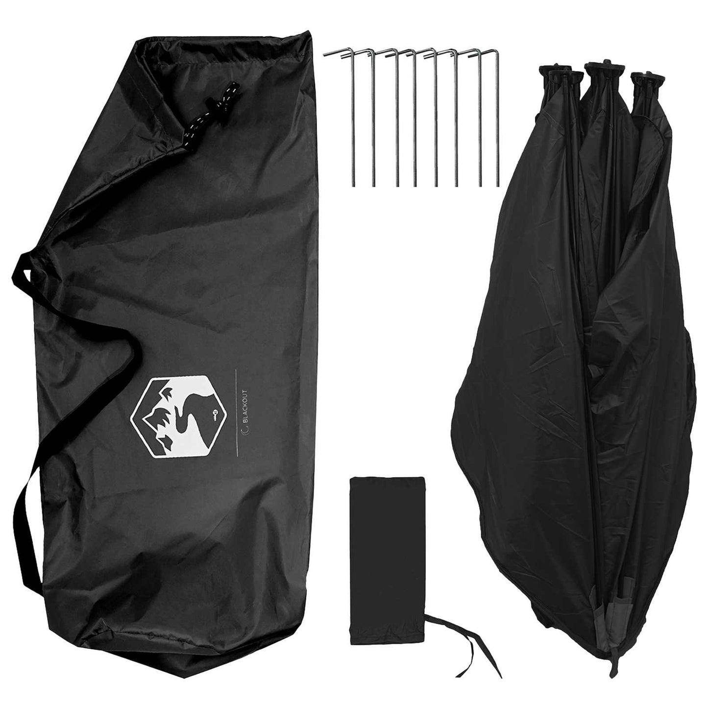 Huntingzelt mit Dach Weiß Blackout 143 x 143 x 165 cm