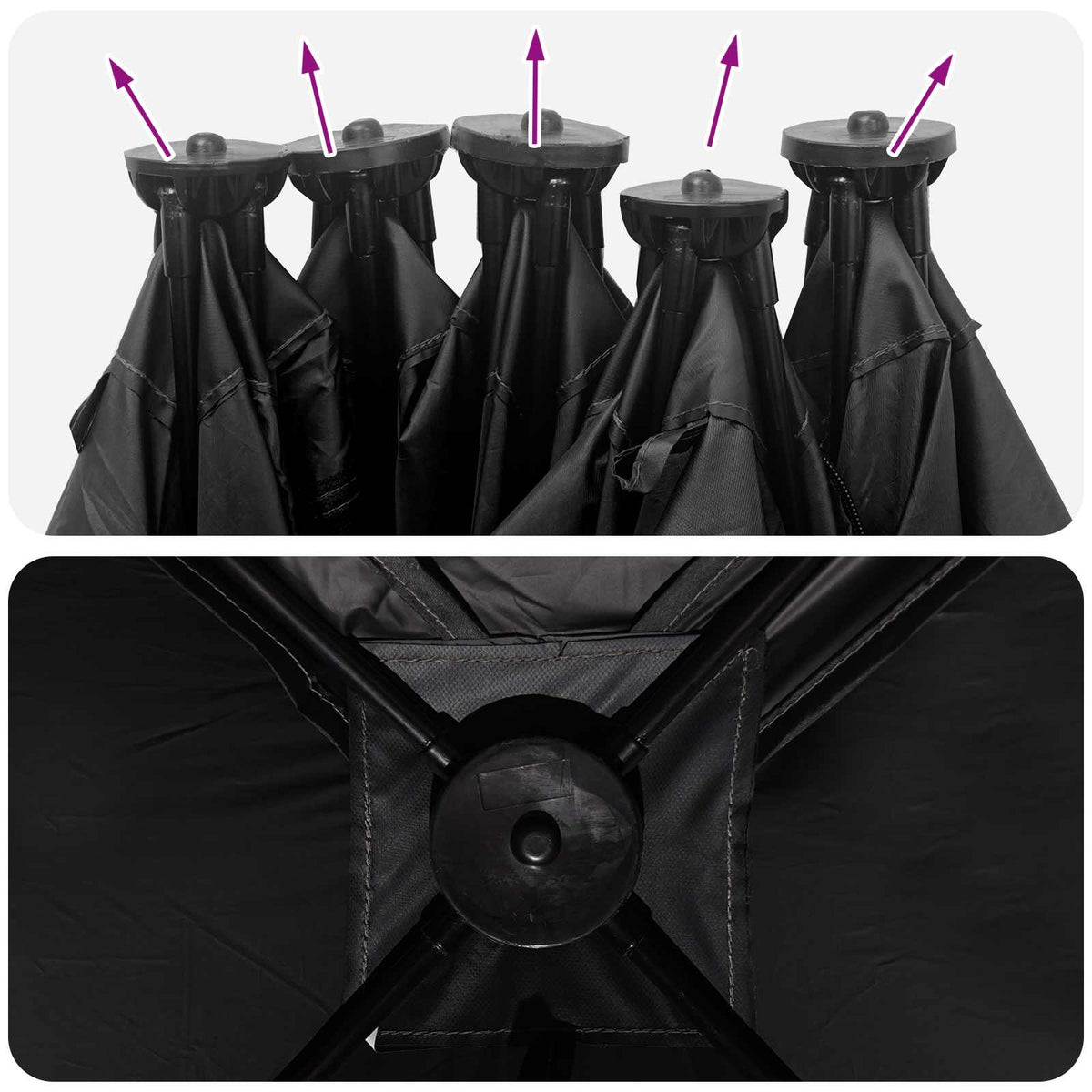Huntingzelt Weiß Blackout 2-Personen Polyester und Stahl