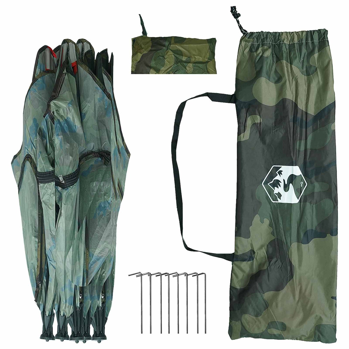 Huntingzelt Tarnung 143 x 143 x 165 cm Polyester und Stahl