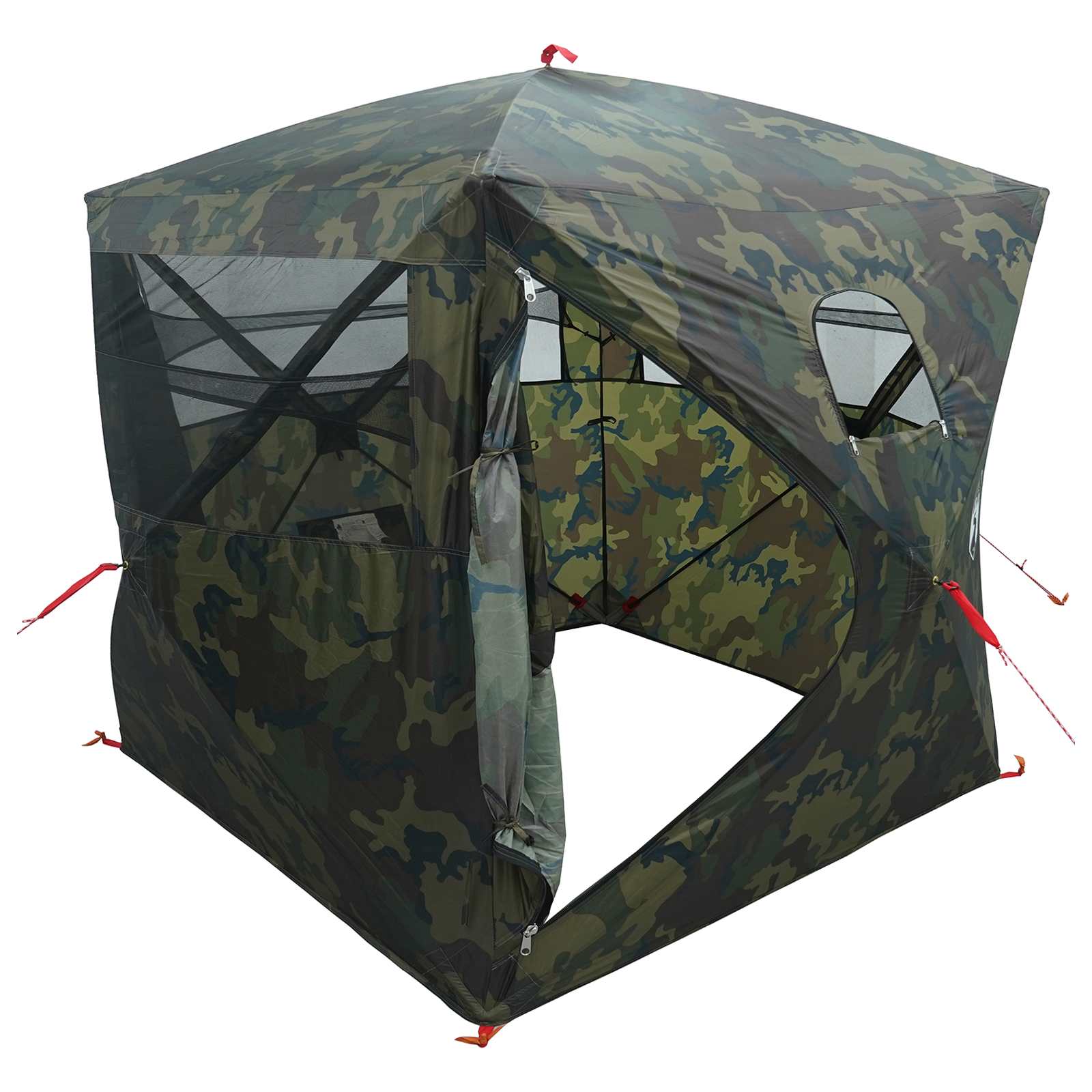 Huntingzelt Tarnung 143 x 143 x 165 cm Polyester und Stahl